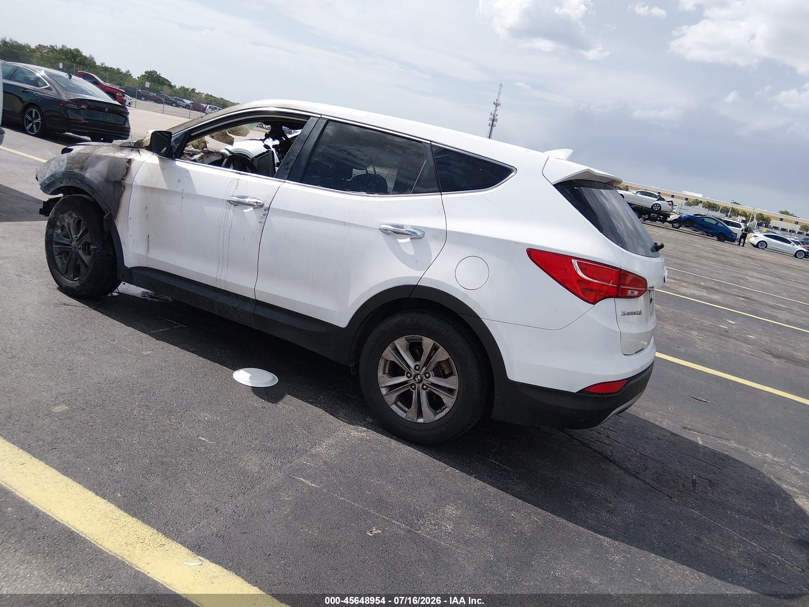 2014 Hyundai Santa Fe Sport 2.4l Белый vin: 5XYZT3LB6EG161435