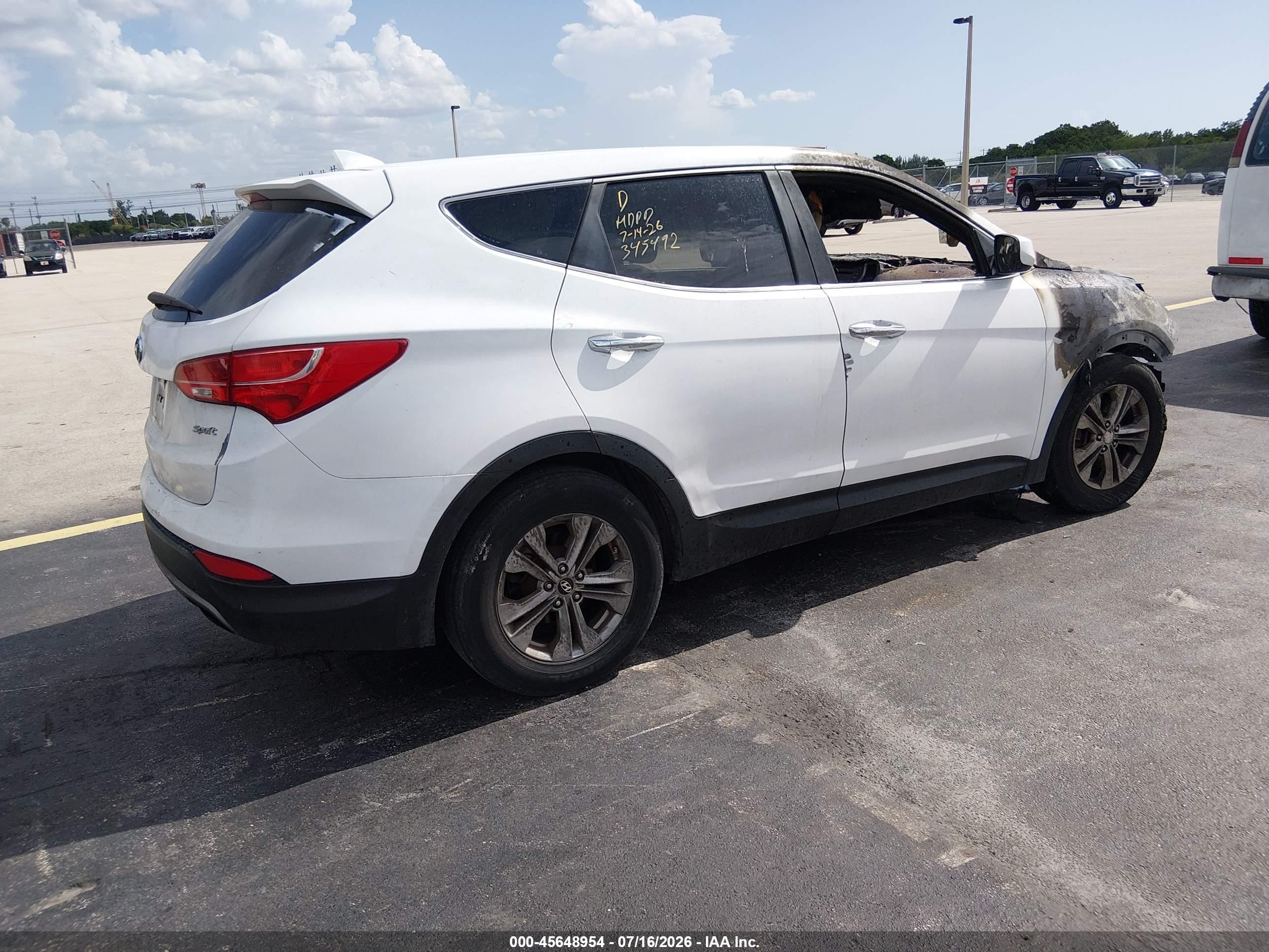 2014 Hyundai Santa Fe Sport 2.4l Белый vin: 5XYZT3LB6EG161435