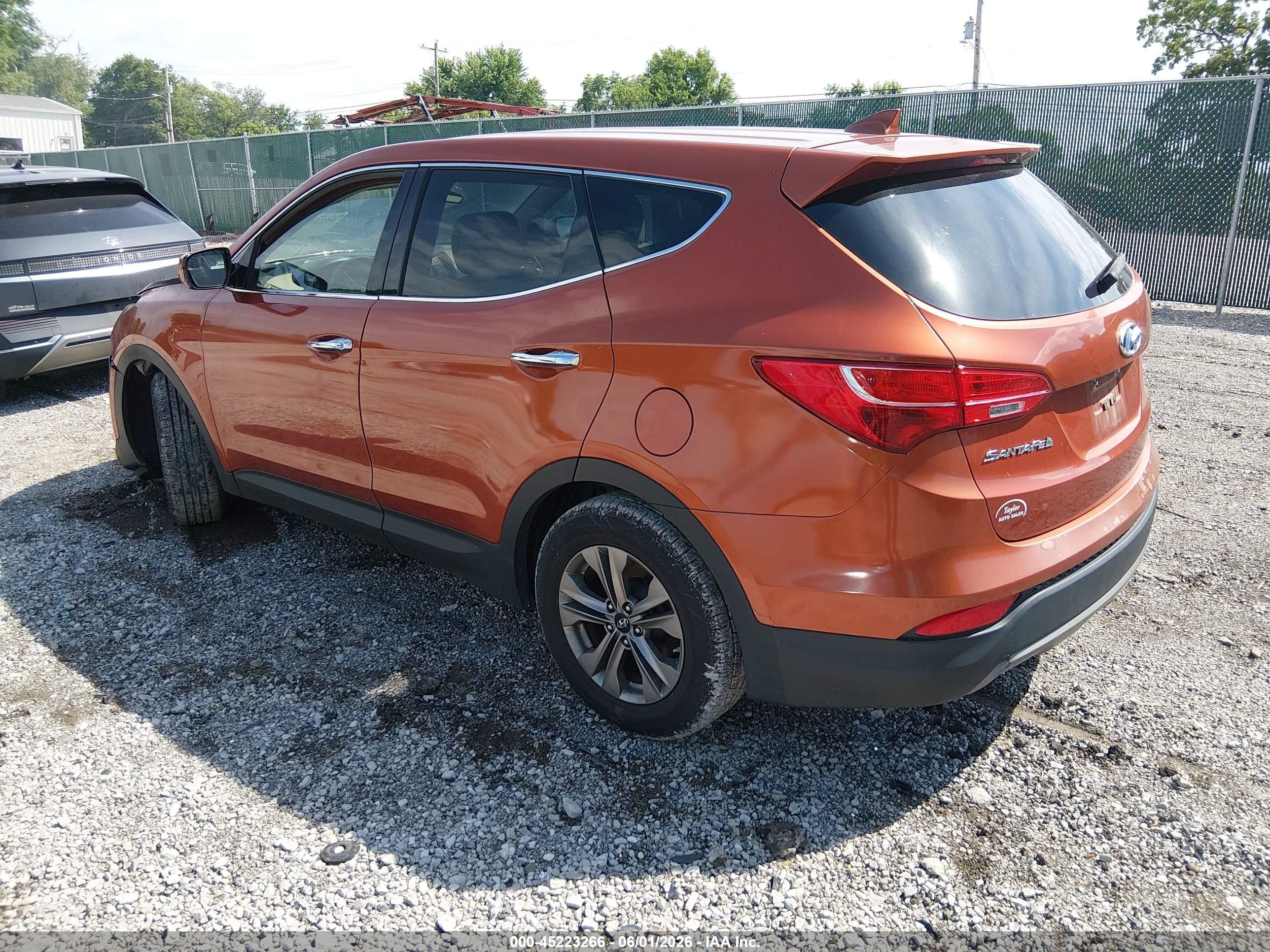 2015 Hyundai Santa Fe Sport 2.4l Orange vin: 5XYZT3LB6FG280412