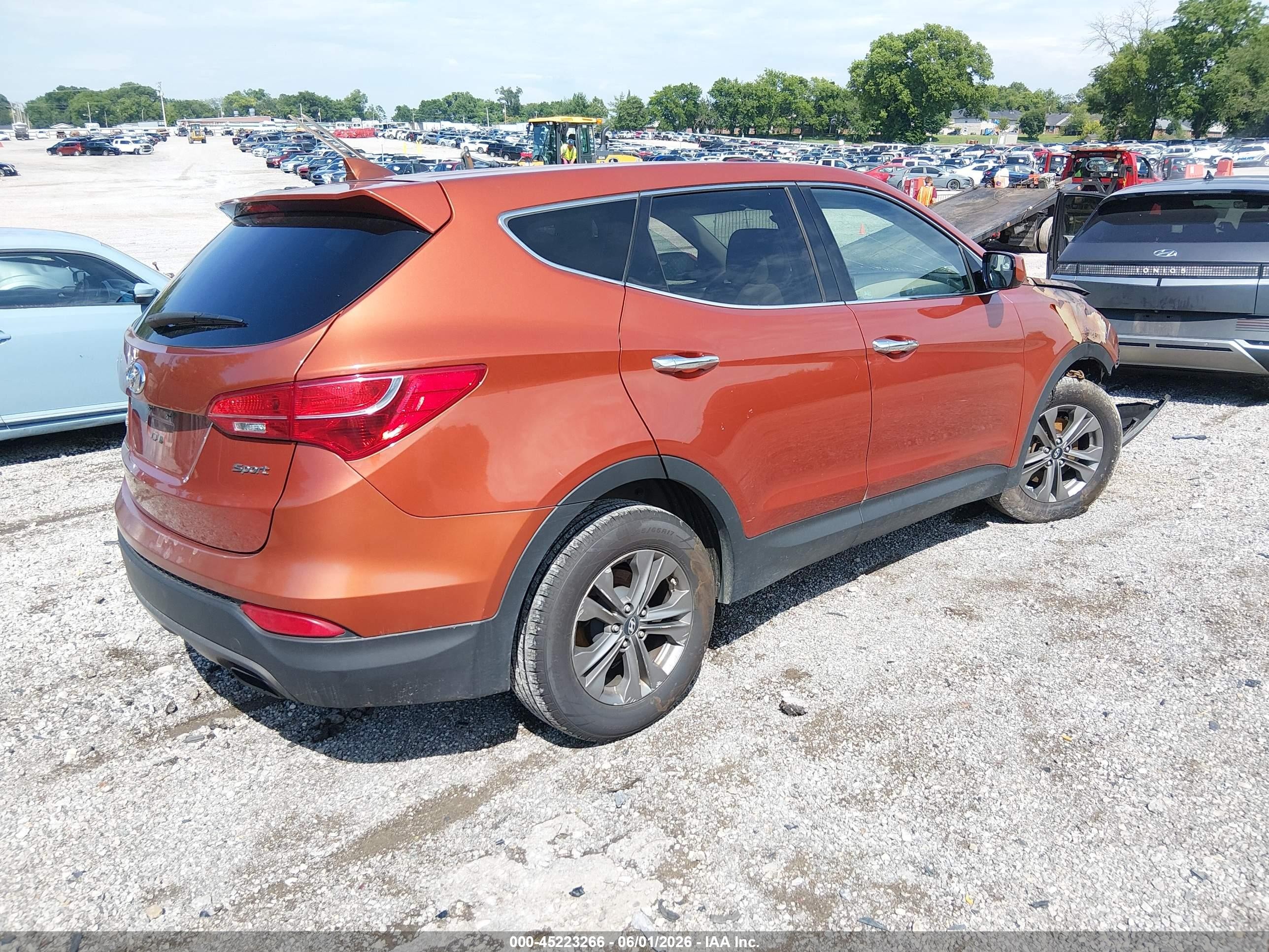 2015 Hyundai Santa Fe Sport 2.4l Orange vin: 5XYZT3LB6FG280412