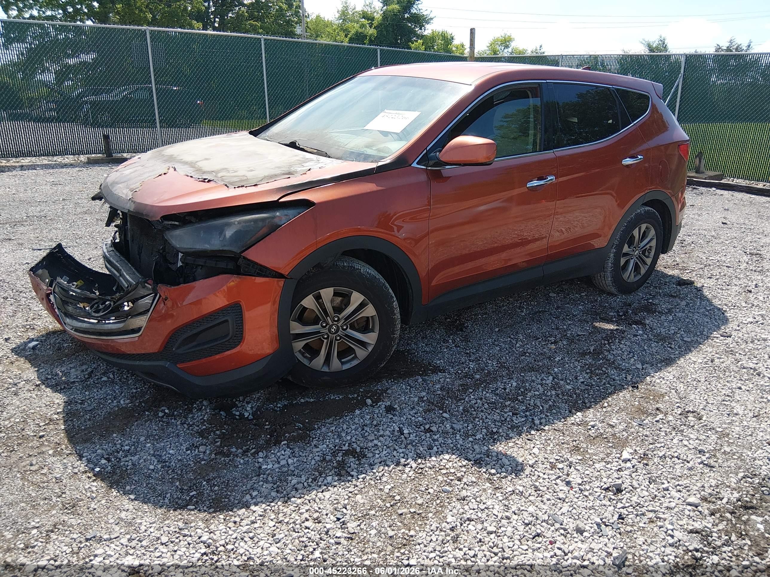 2015 Hyundai Santa Fe Sport 2.4l Orange vin: 5XYZT3LB6FG280412