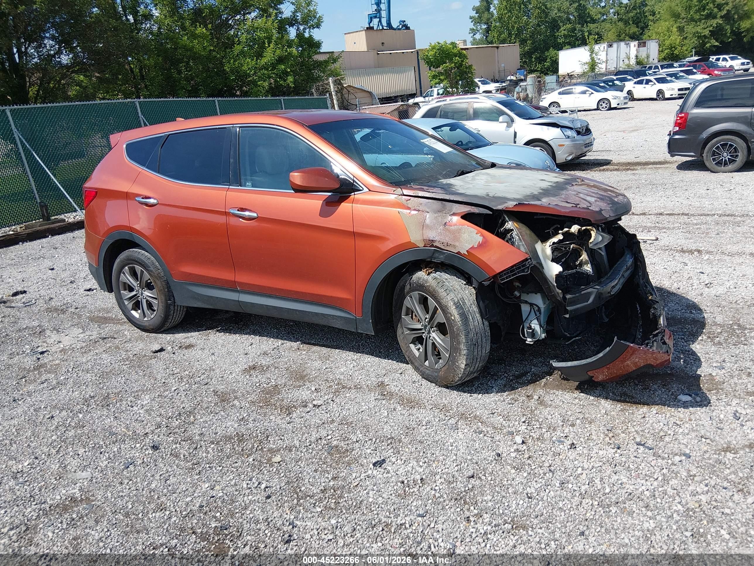 2015 Hyundai Santa Fe Sport 2.4l Orange vin: 5XYZT3LB6FG280412