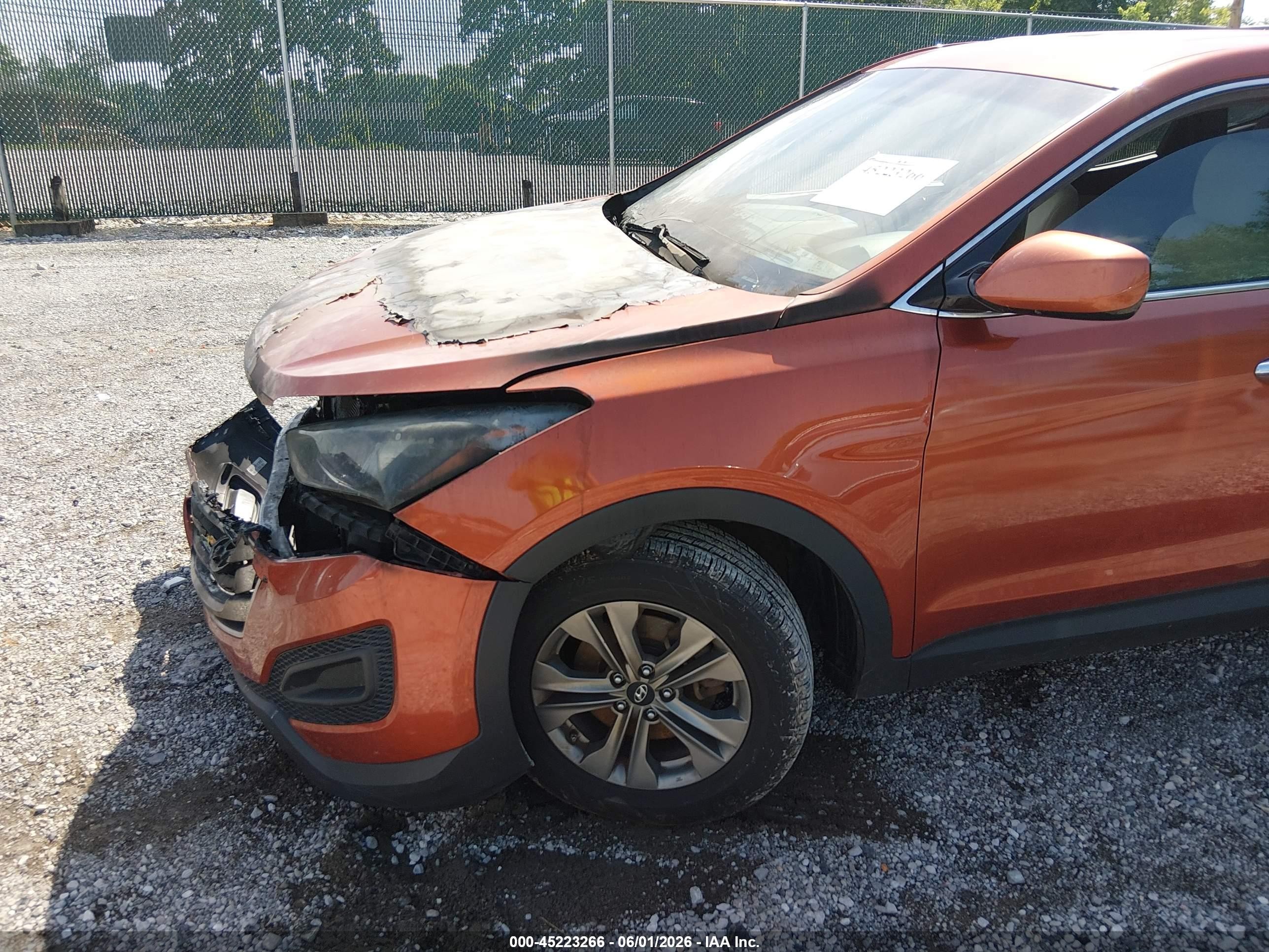 2015 Hyundai Santa Fe Sport 2.4l Orange vin: 5XYZT3LB6FG280412