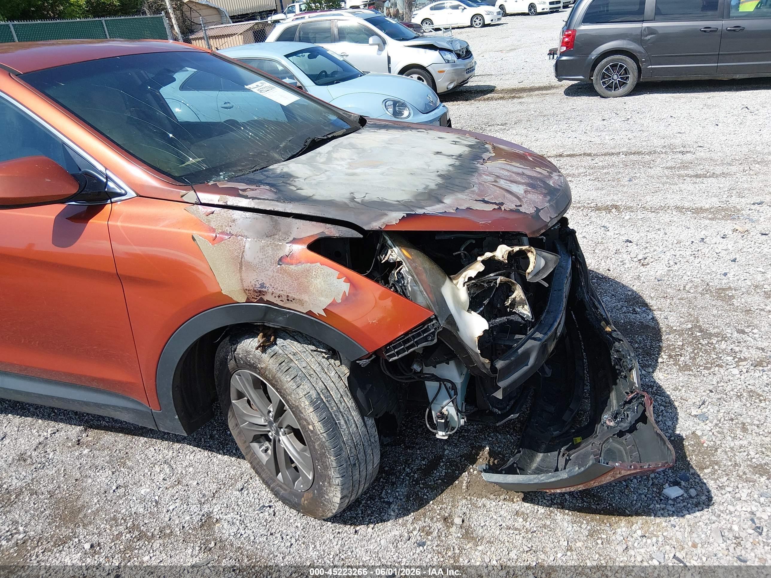 2015 Hyundai Santa Fe Sport 2.4l Orange vin: 5XYZT3LB6FG280412