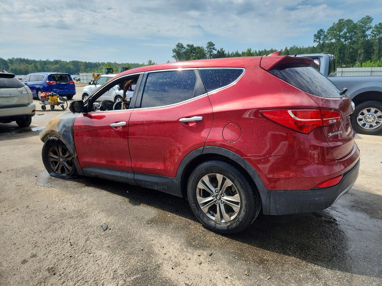2016 Hyundai Santa Fe Sport 2.4l Burgundy vin: 5XYZT3LB6GG359337