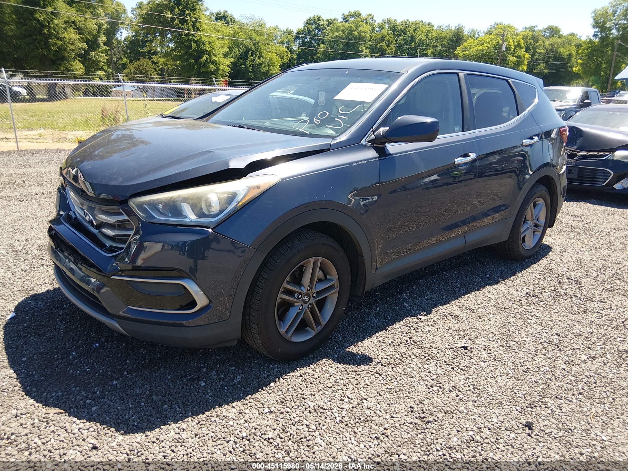 2017 Hyundai Santa Fe Sport 2.4l Gray vin: 5XYZT3LB6HG409946