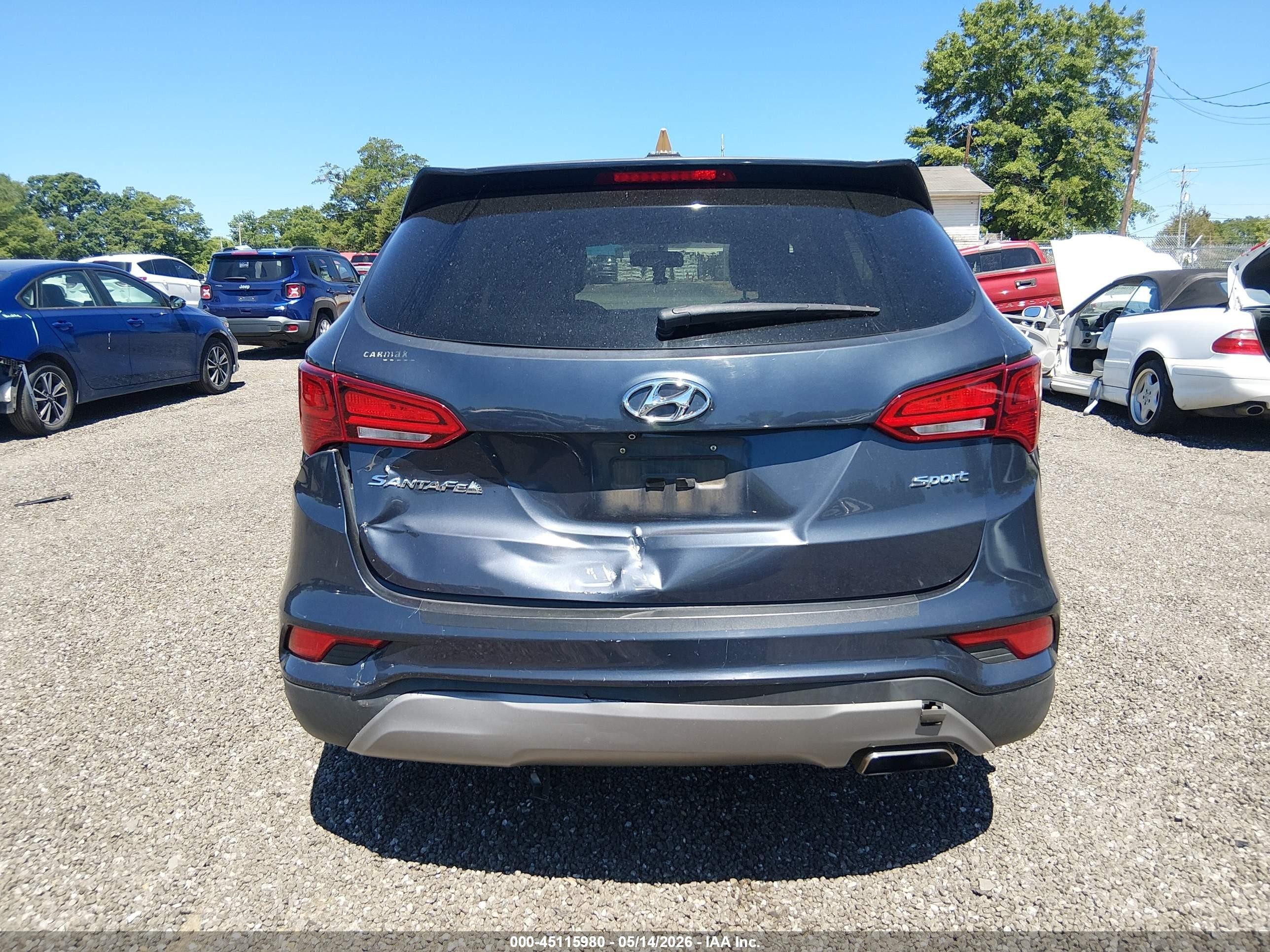 2017 Hyundai Santa Fe Sport 2.4l Gray vin: 5XYZT3LB6HG409946