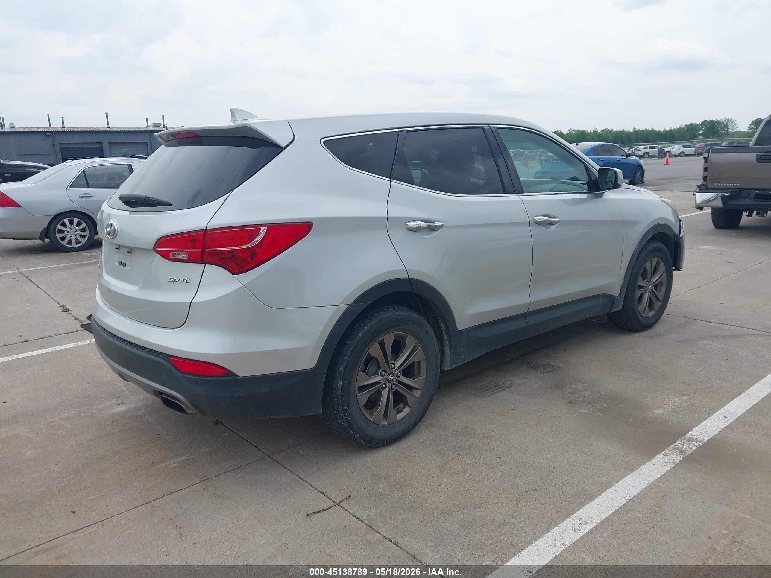 2013 Hyundai Santa Fe Sport Gray vin: 5XYZT3LB7DG020906