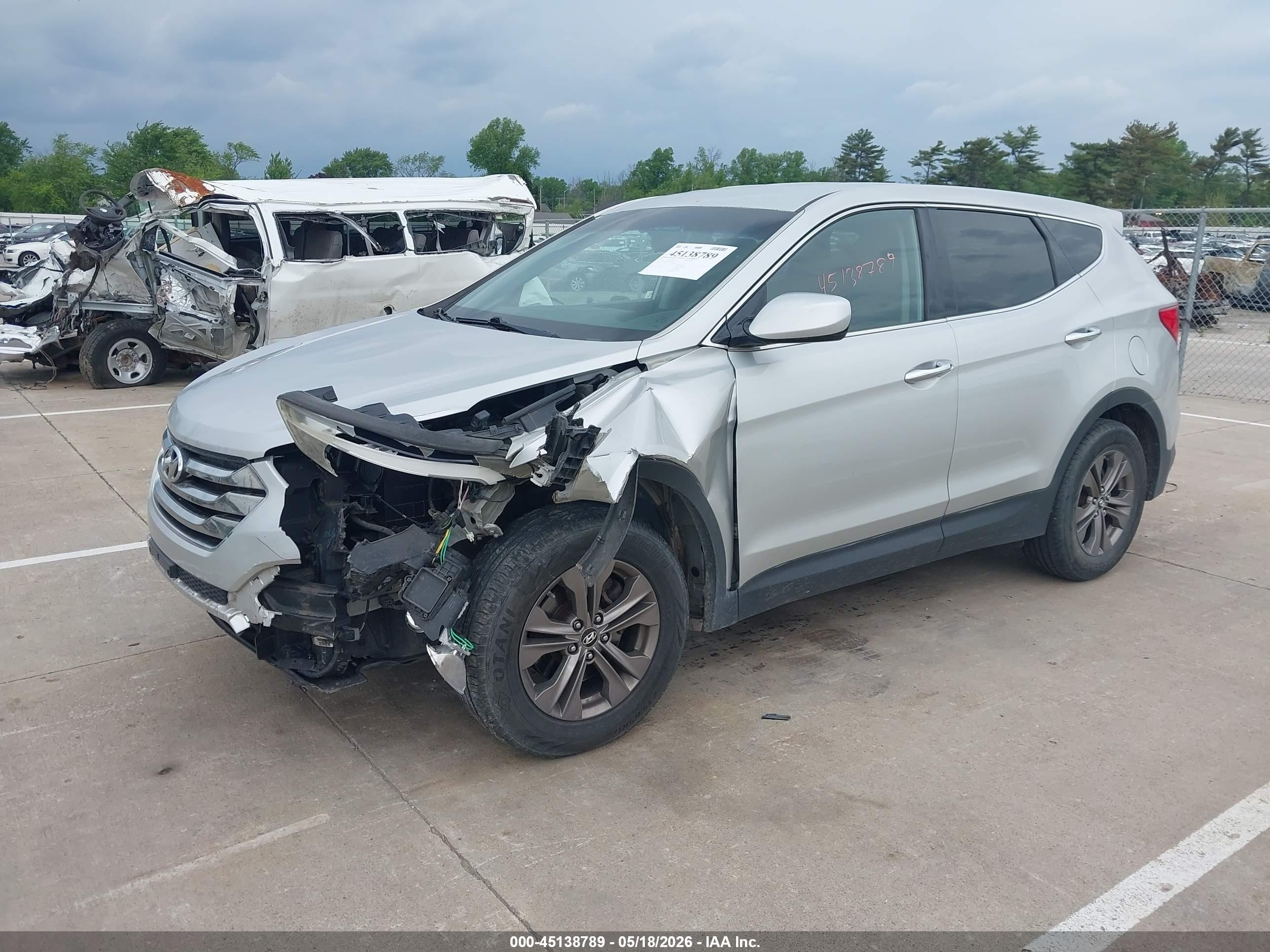 2013 Hyundai Santa Fe Sport Gray vin: 5XYZT3LB7DG020906