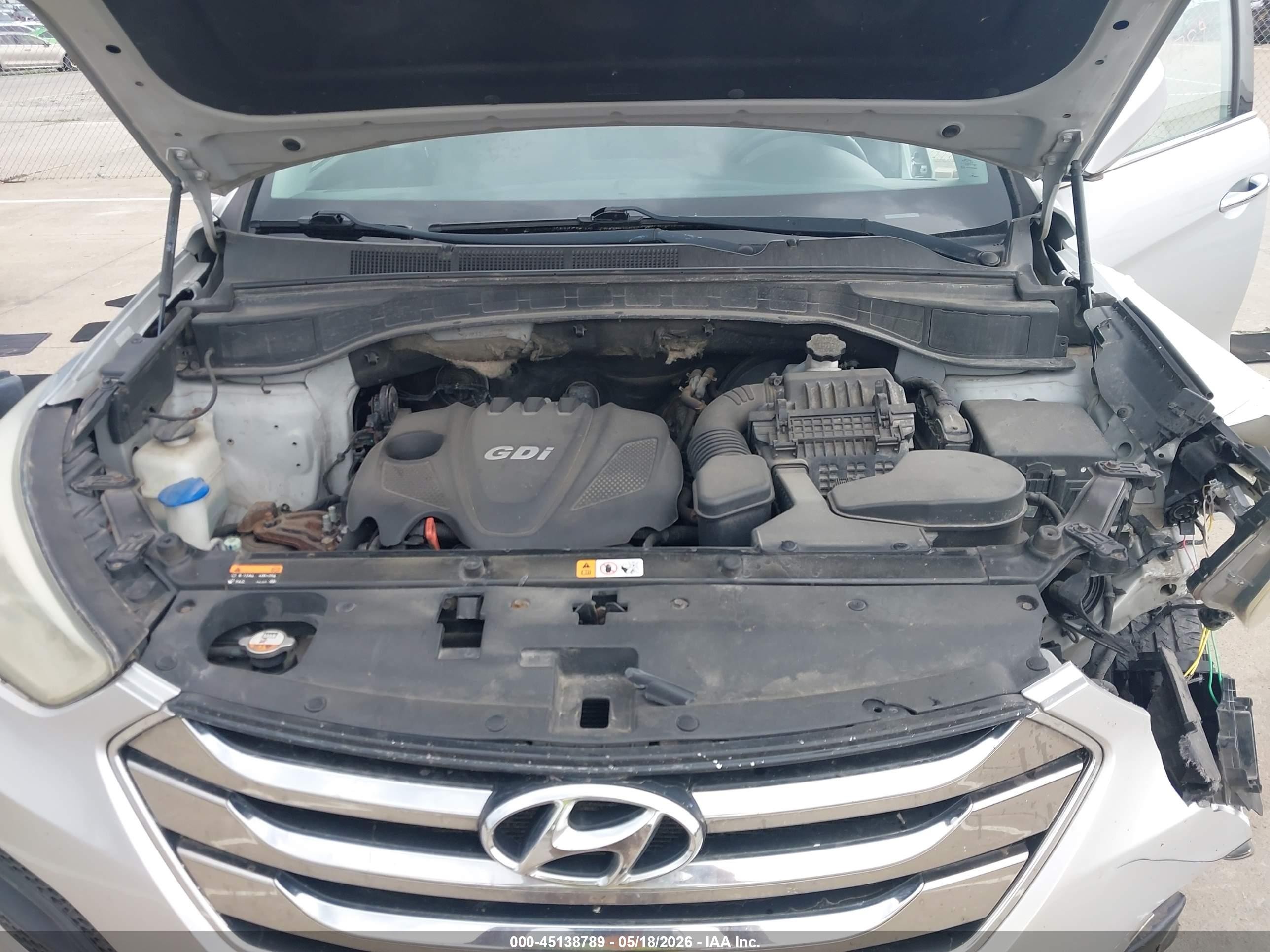 2013 Hyundai Santa Fe Sport Gray vin: 5XYZT3LB7DG020906
