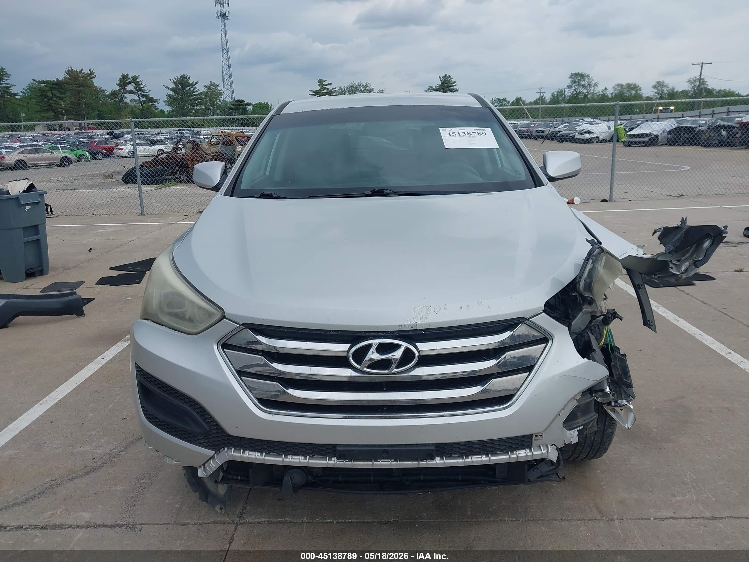 2013 Hyundai Santa Fe Sport Gray vin: 5XYZT3LB7DG020906