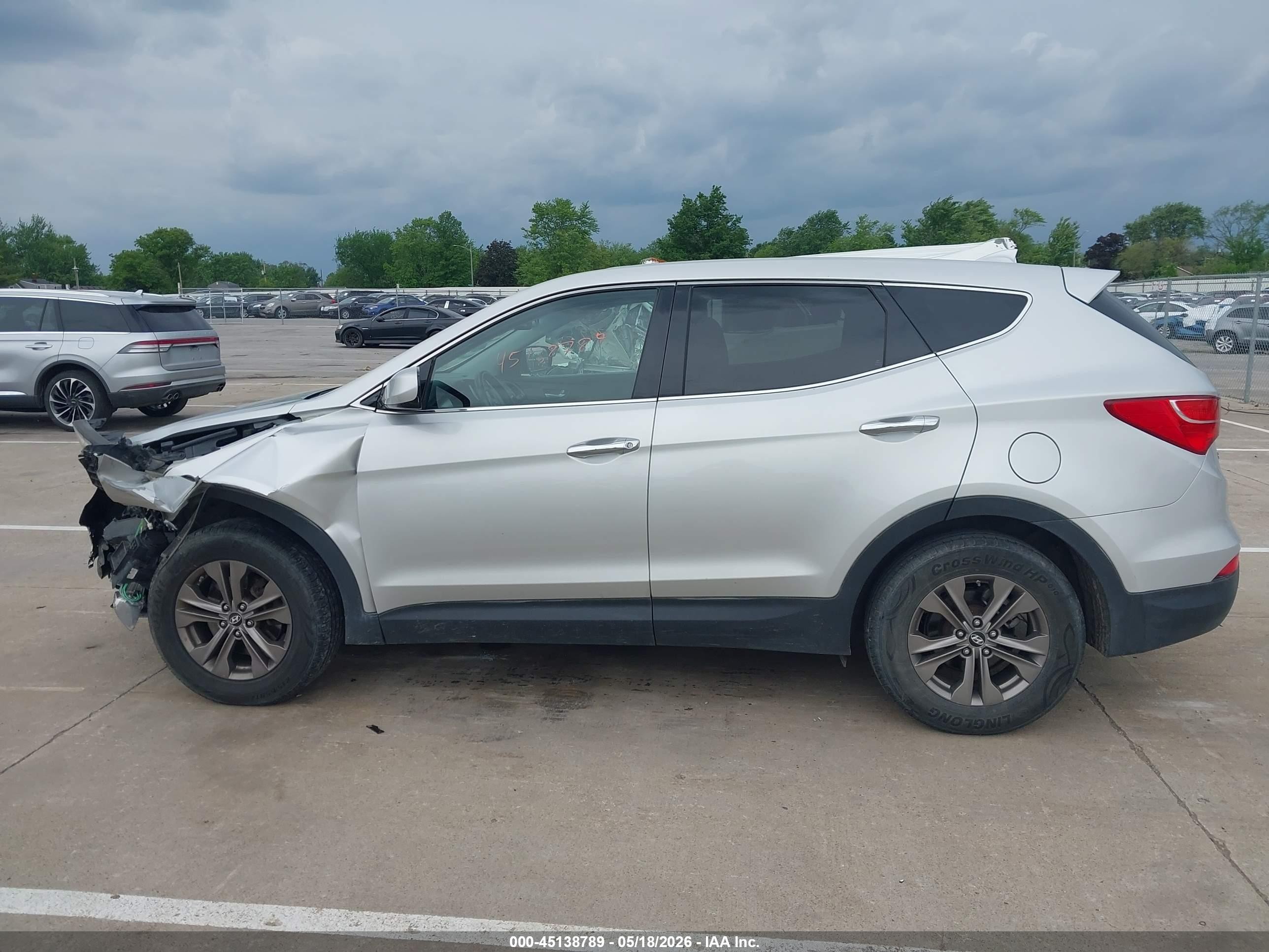 2013 Hyundai Santa Fe Sport Gray vin: 5XYZT3LB7DG020906