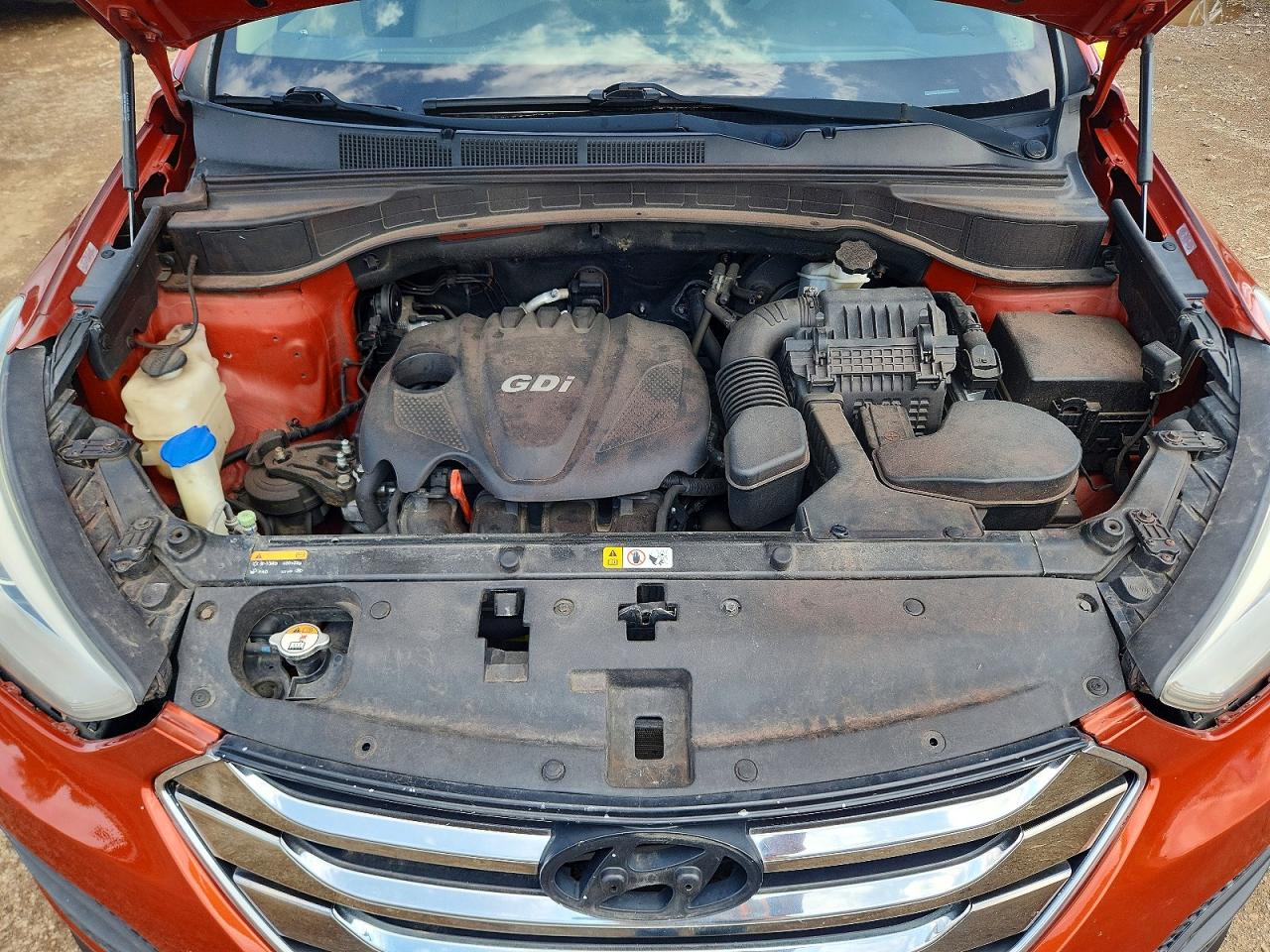 2014 Hyundai Santa Fe Sport 2.4l Orange vin: 5XYZT3LB7EG132705