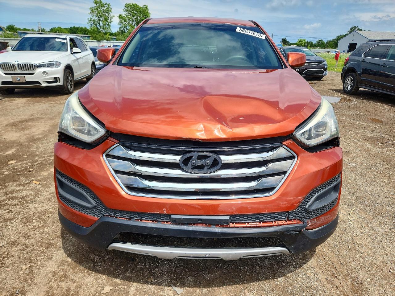 2014 Hyundai Santa Fe Sport 2.4l Orange vin: 5XYZT3LB7EG132705