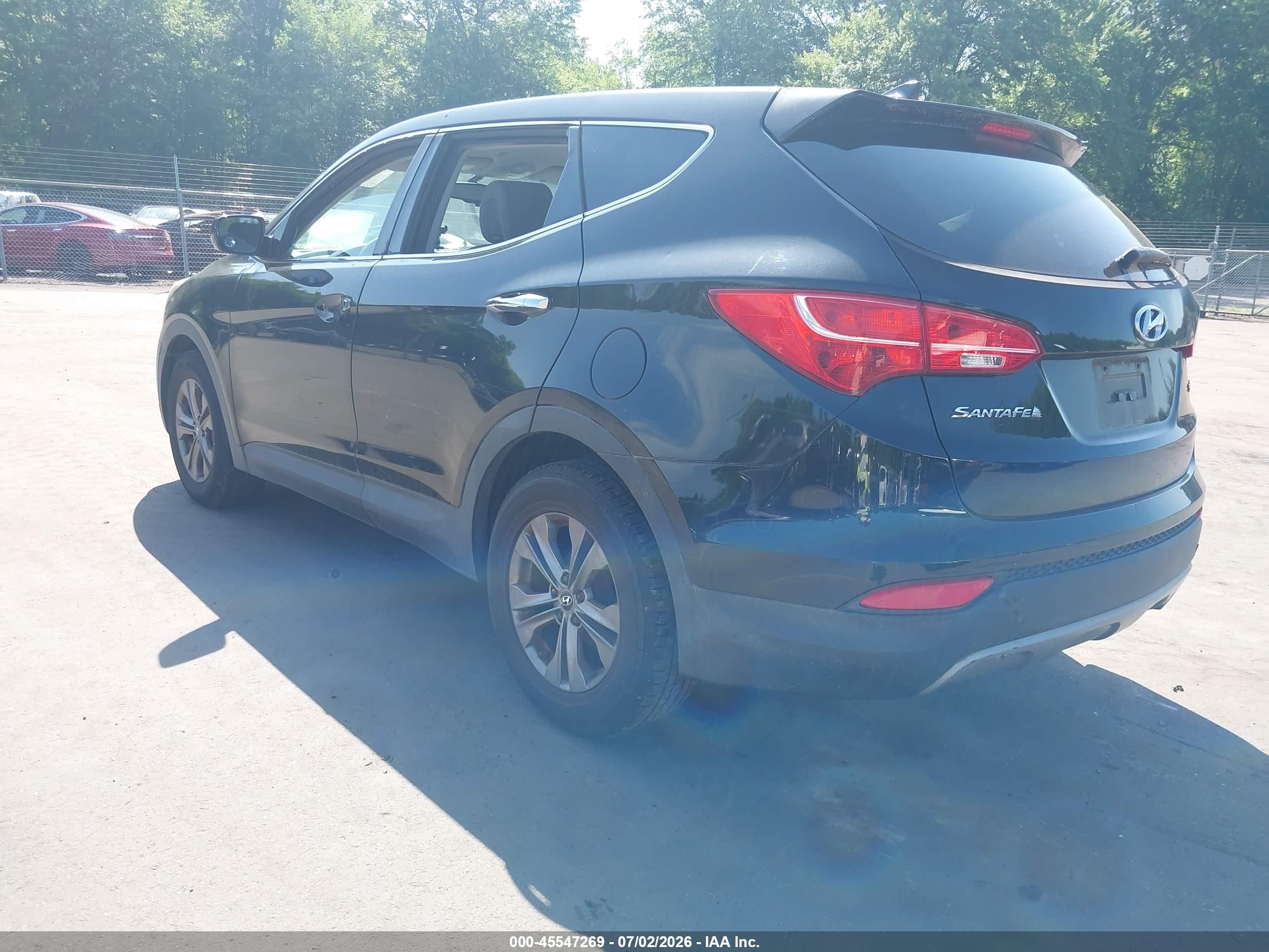 2014 Hyundai Santa Fe Sport 2.4l Black vin: 5XYZT3LB7EG202705
