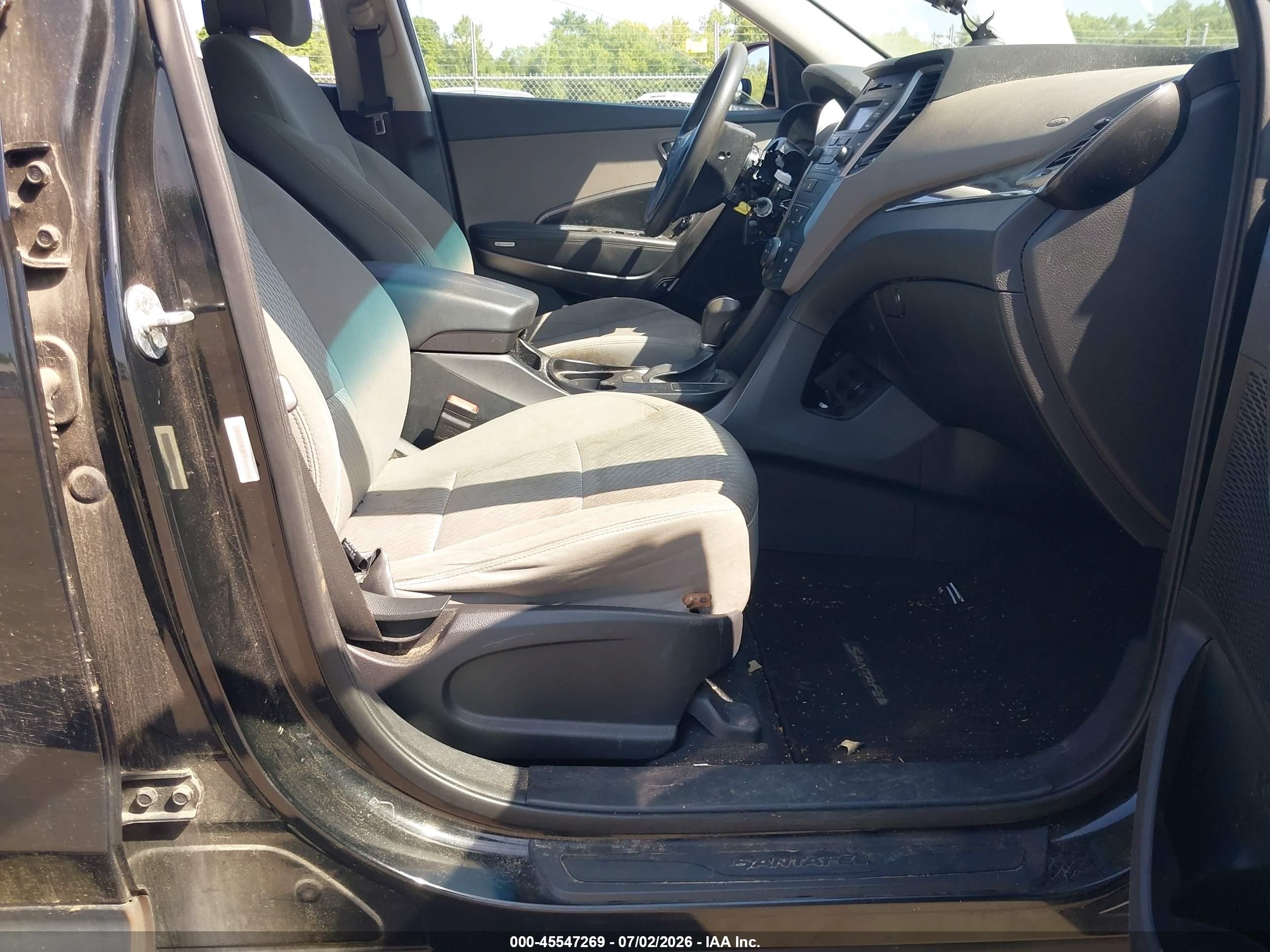 2014 Hyundai Santa Fe Sport 2.4l Black vin: 5XYZT3LB7EG202705