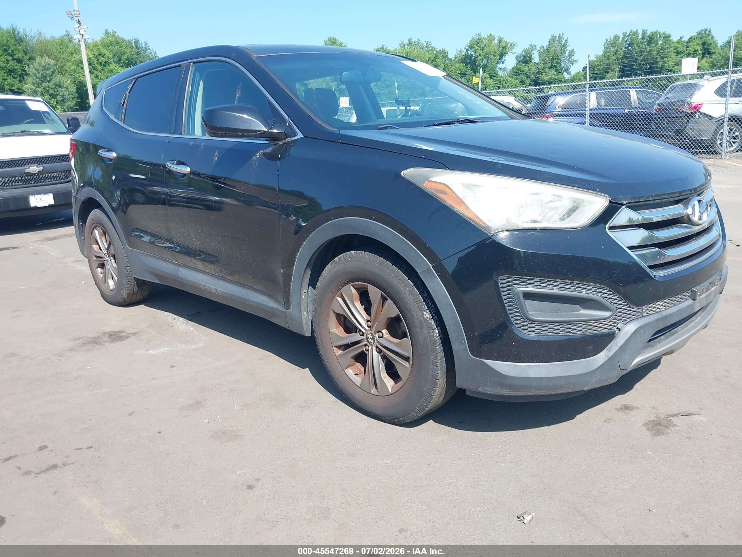 2014 Hyundai Santa Fe Sport 2.4l Black vin: 5XYZT3LB7EG202705