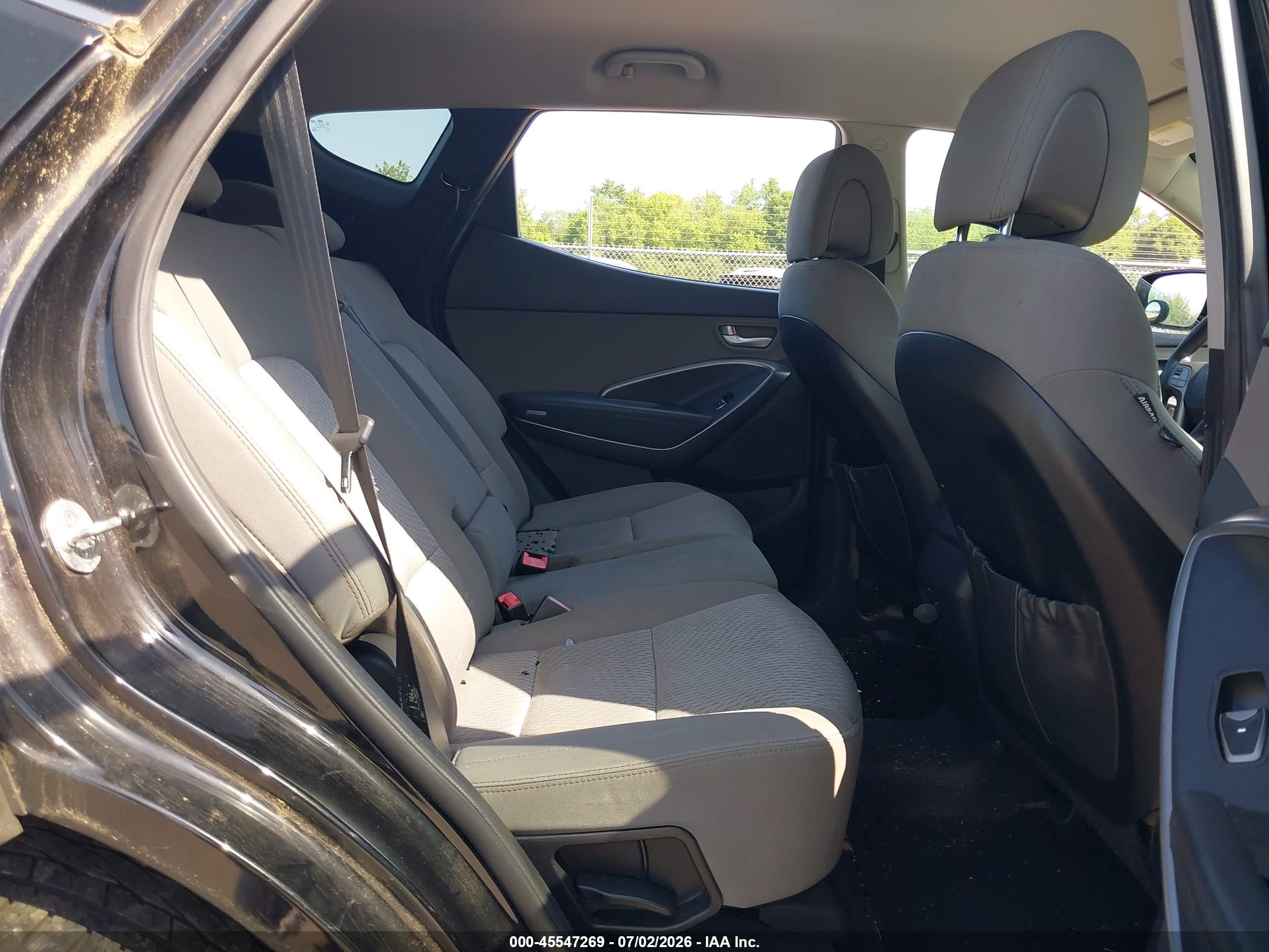 2014 Hyundai Santa Fe Sport 2.4l Black vin: 5XYZT3LB7EG202705