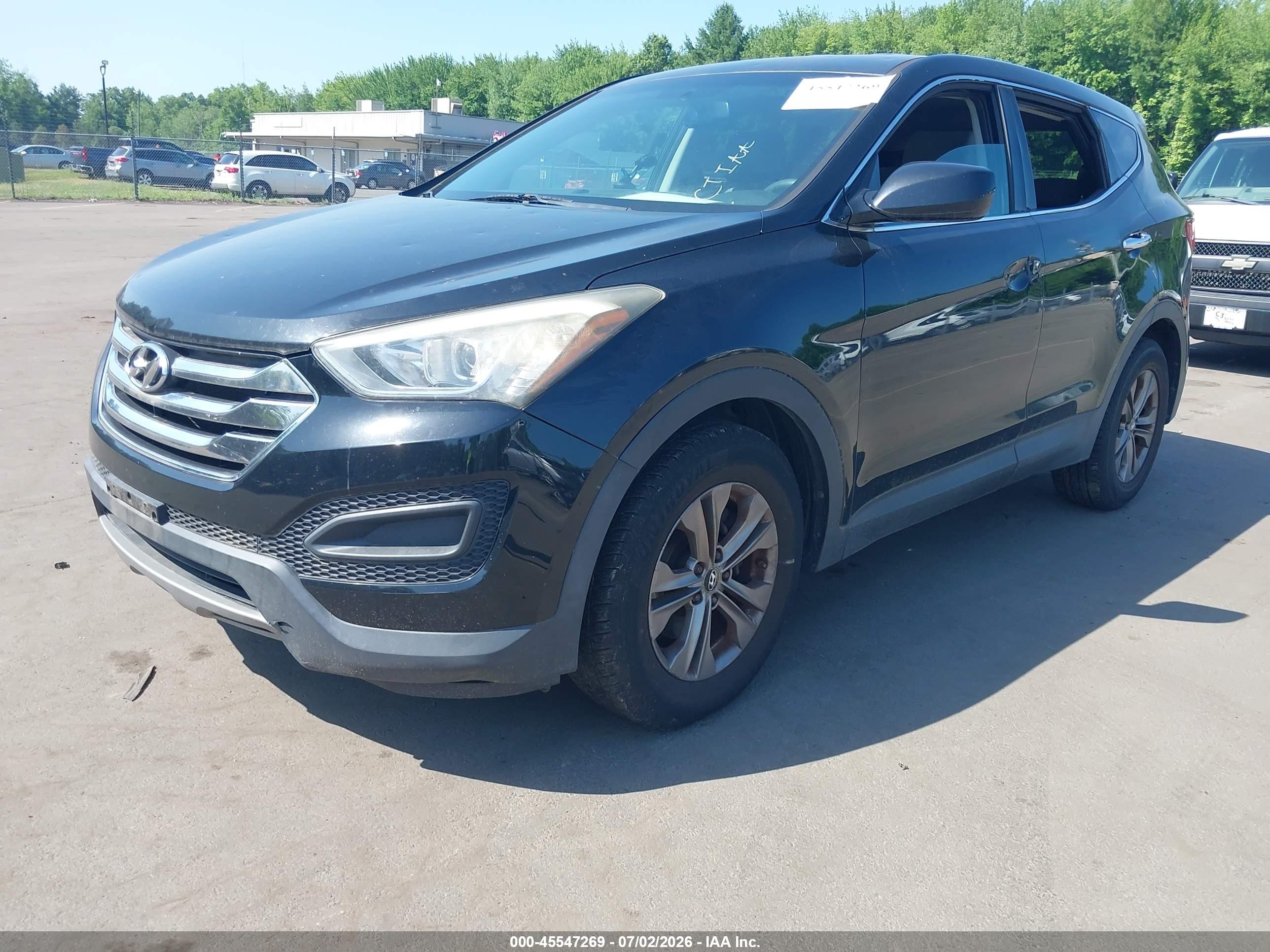 2014 Hyundai Santa Fe Sport 2.4l Black vin: 5XYZT3LB7EG202705