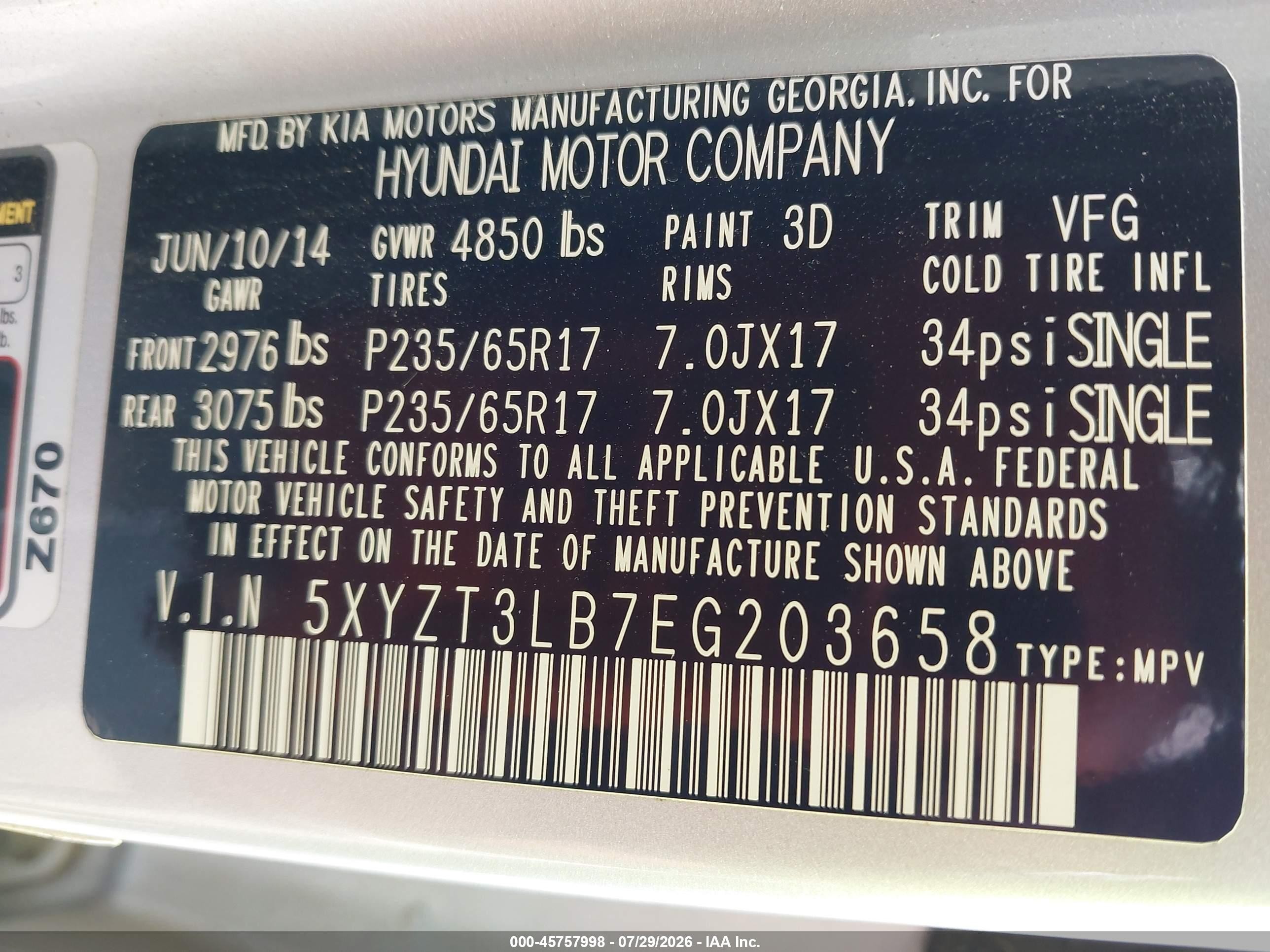 2014 Hyundai Santa Fe Sport 2.4l Gray vin: 5XYZT3LB7EG203658