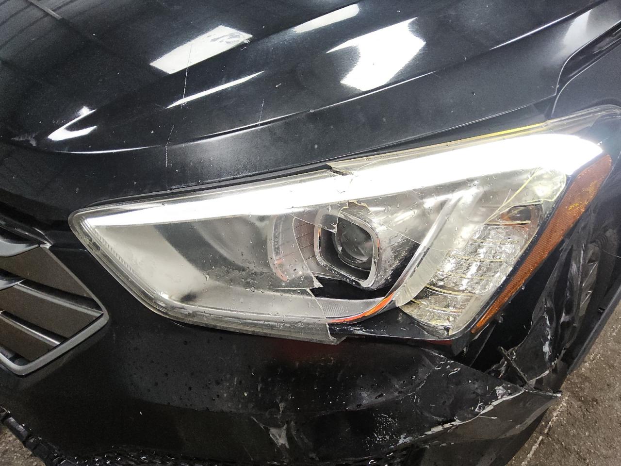 2015 Hyundai Santa Fe Sport 2.4l Black vin: 5XYZT3LB7FG243398 Damage: Left Head Lamp, Broken, Replacement Required