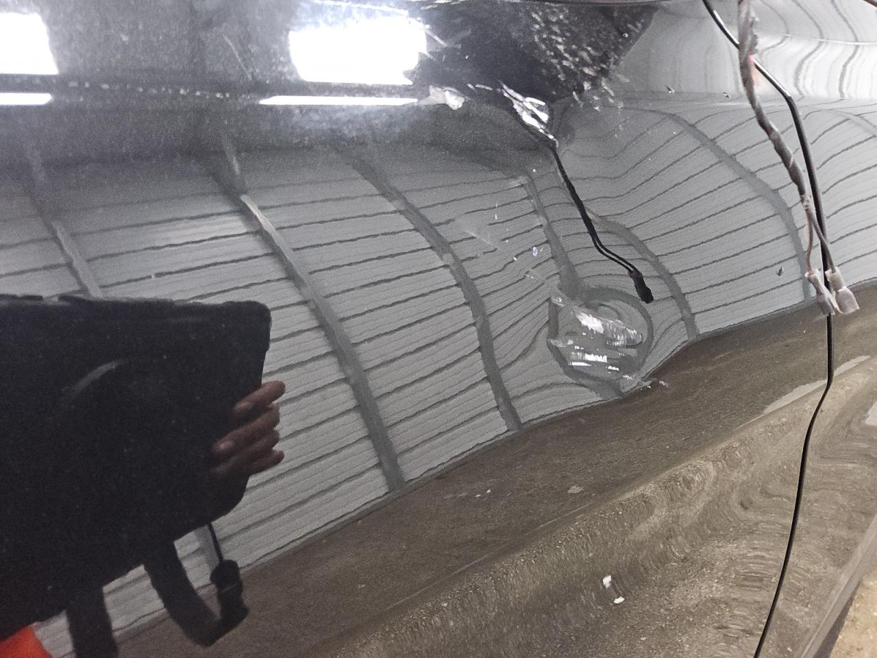 2015 Hyundai Santa Fe Sport 2.4l Black vin: 5XYZT3LB7FG243398 Damage: Right Front Door, Broken, Replacement Required