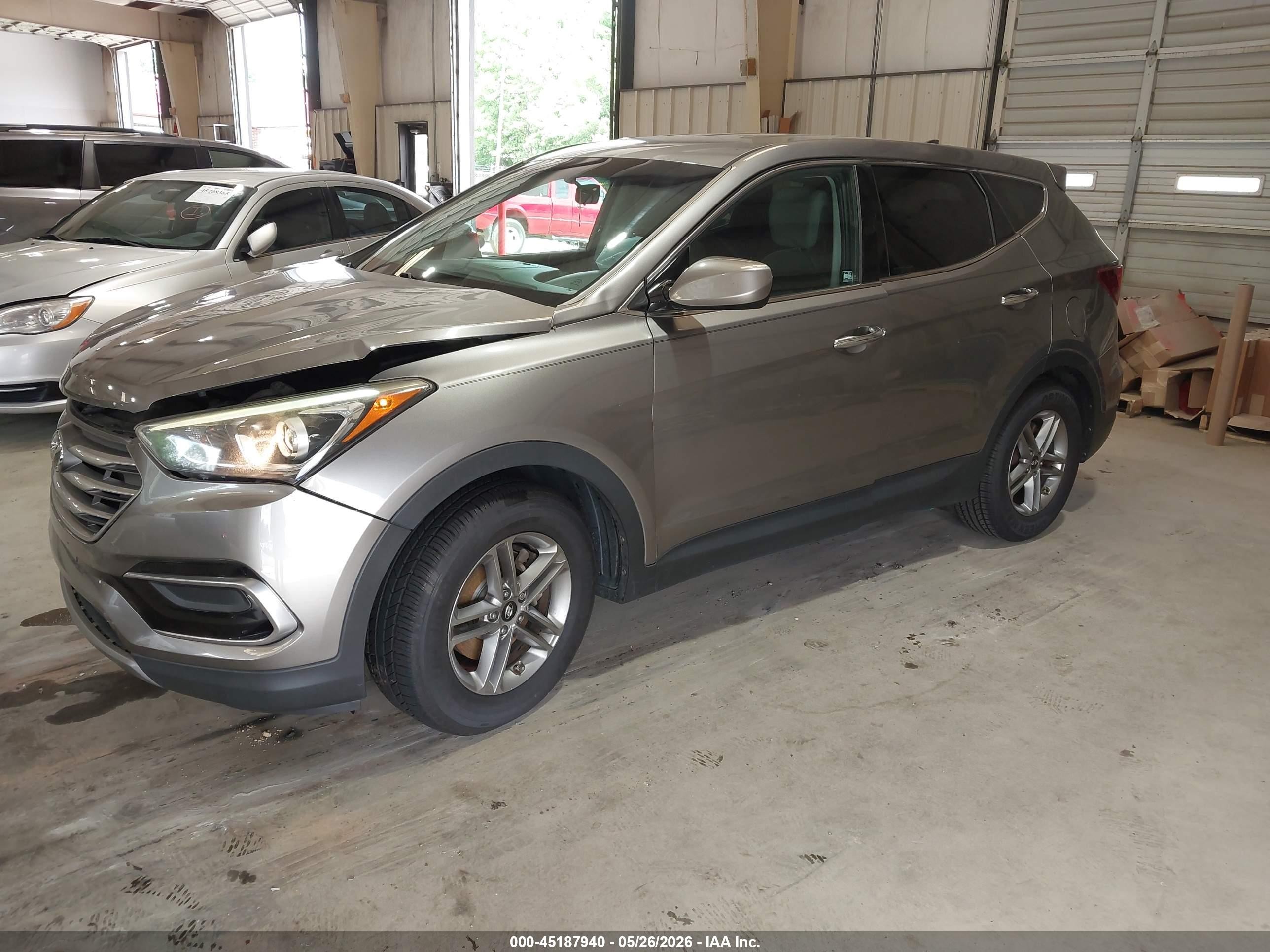 2017 Hyundai Santa Fe Sport 2.4l Gray vin: 5XYZT3LB7HG404285