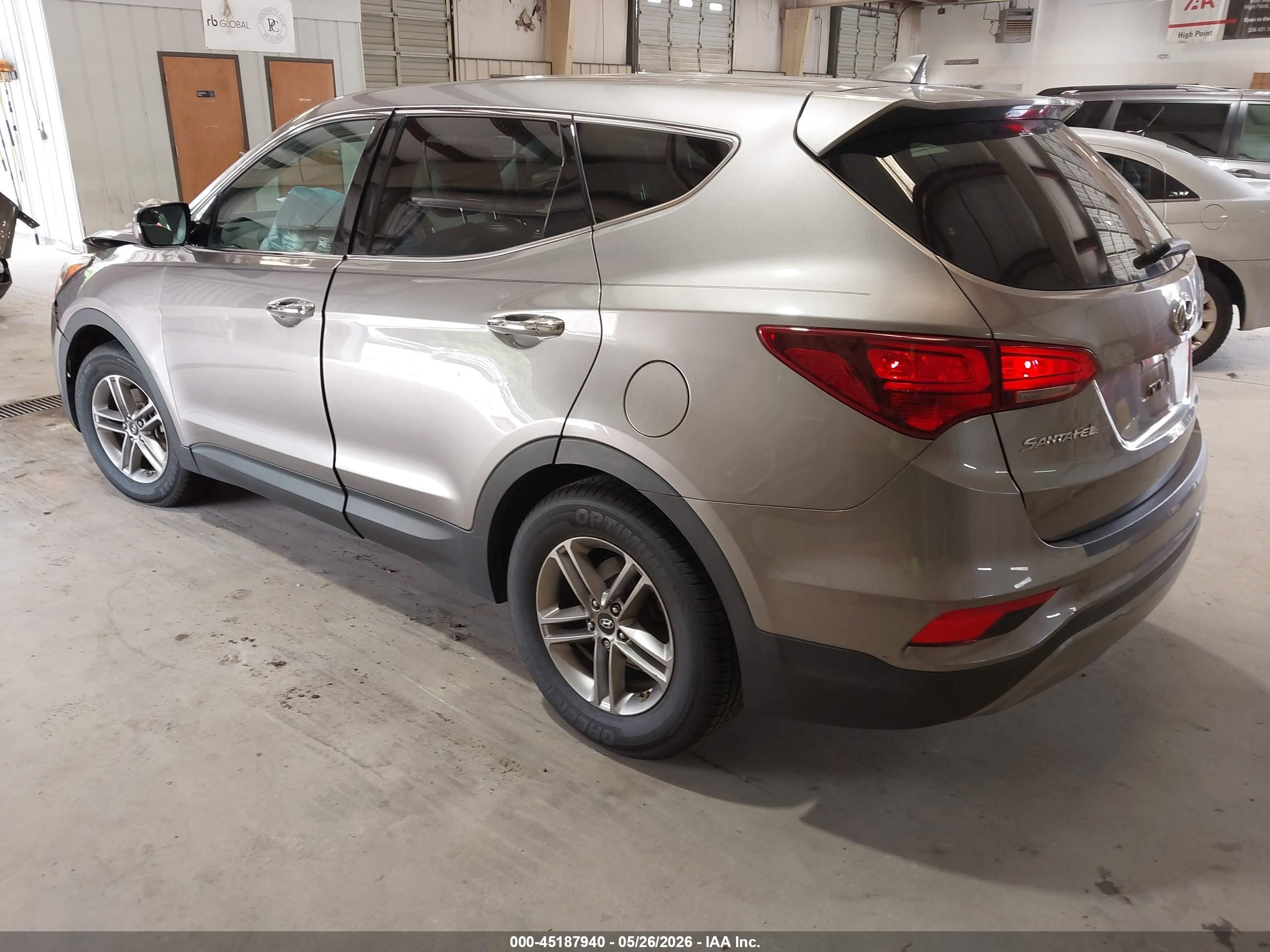 2017 Hyundai Santa Fe Sport 2.4l Gray vin: 5XYZT3LB7HG404285