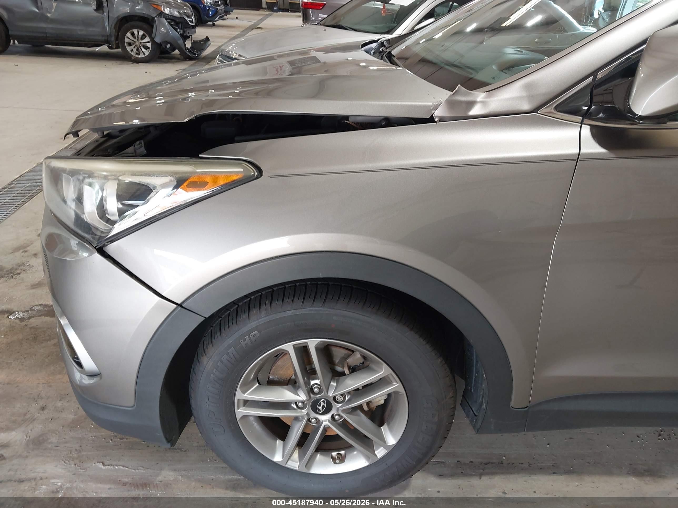 2017 Hyundai Santa Fe Sport 2.4l Gray vin: 5XYZT3LB7HG404285