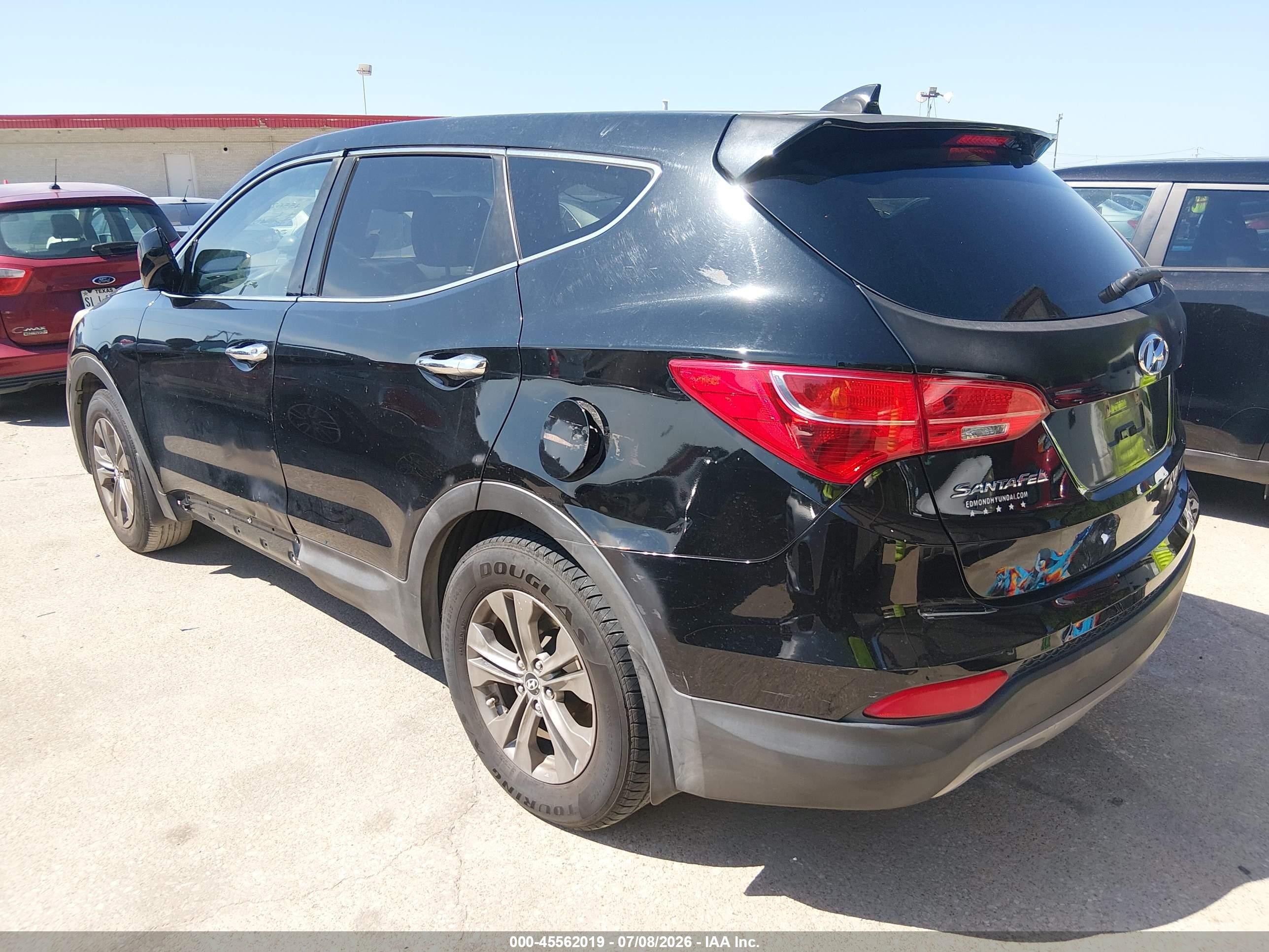 2013 Hyundai Santa Fe Sport Black vin: 5XYZT3LB8DG111618