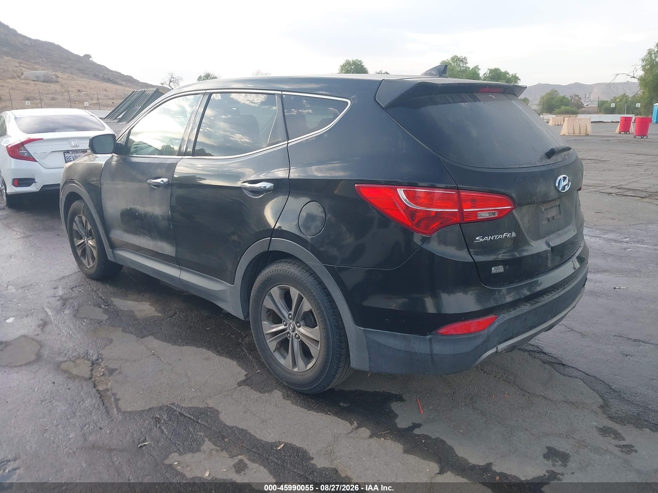 2014 Hyundai Santa Fe Sport 2.4l Black vin: 5XYZT3LB8EG203409