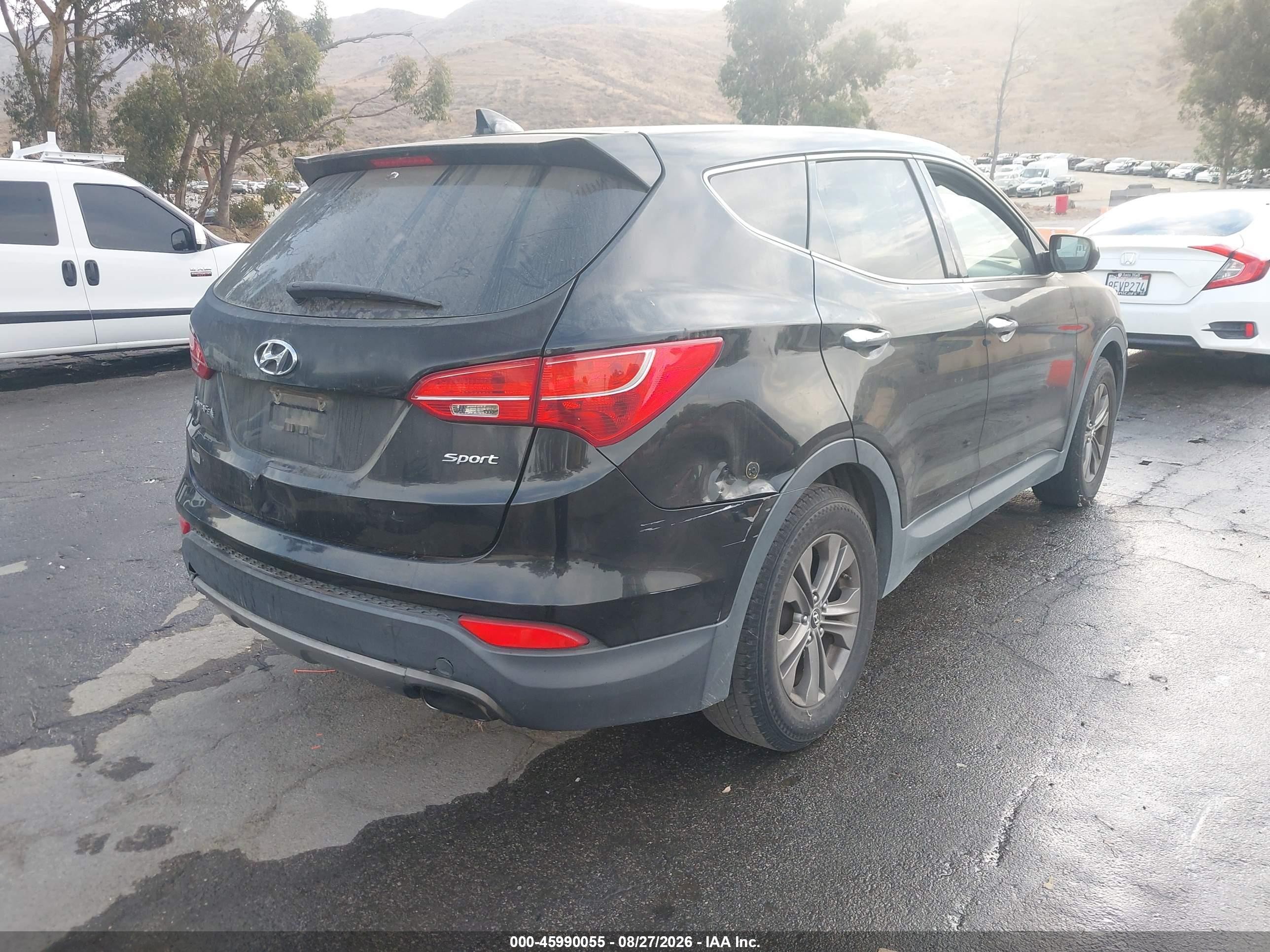 2014 Hyundai Santa Fe Sport 2.4l Black vin: 5XYZT3LB8EG203409