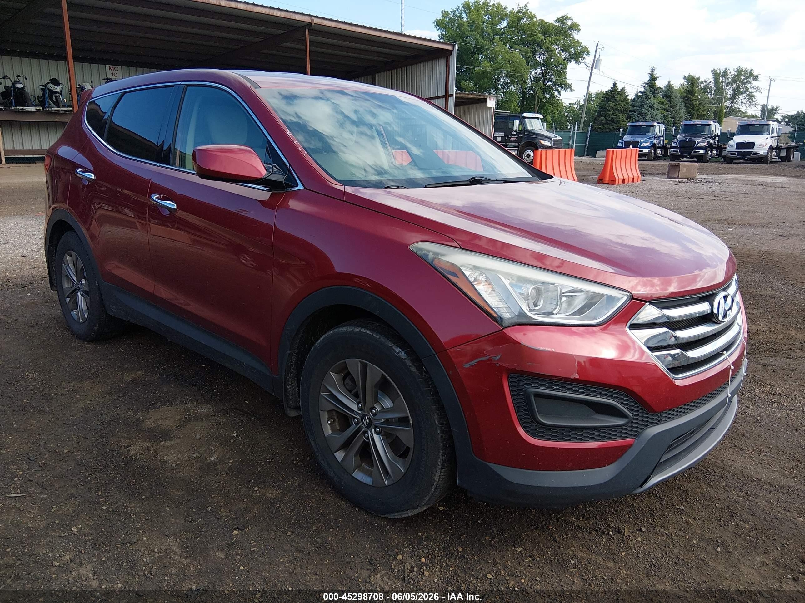 2014 Hyundai Santa Fe Sport 2.4l Red vin: 5XYZT3LB8EG205371
