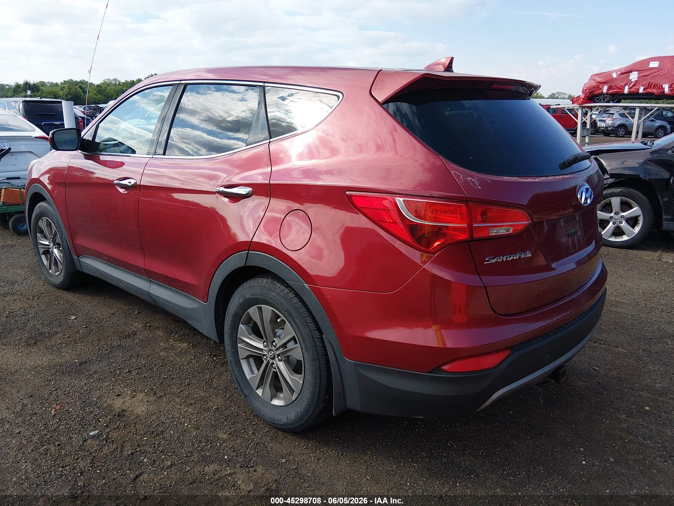 2014 Hyundai Santa Fe Sport 2.4l Red vin: 5XYZT3LB8EG205371