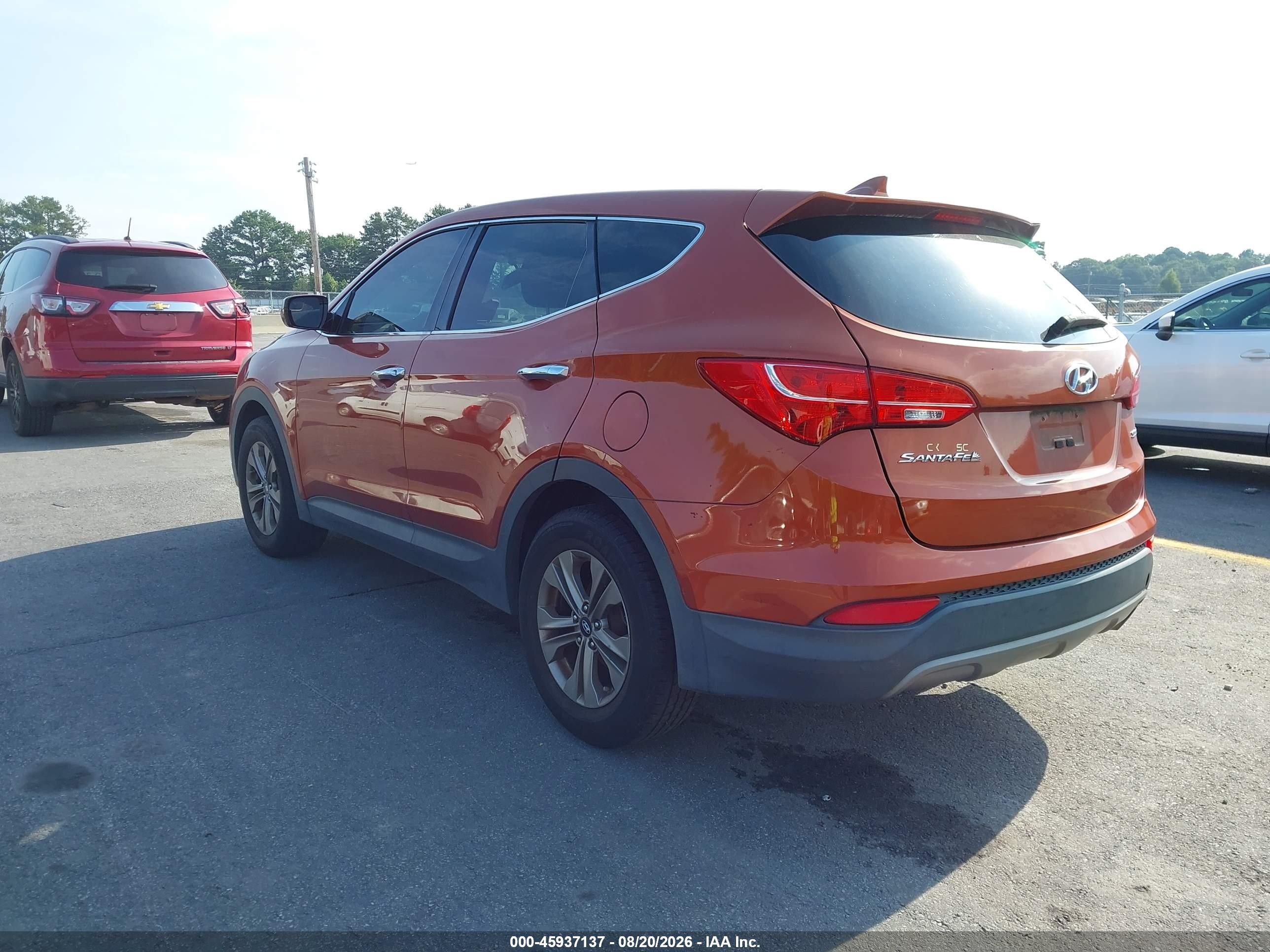 2015 Hyundai Santa Fe Sport 2.4l Orange vin: 5XYZT3LB8FG280900