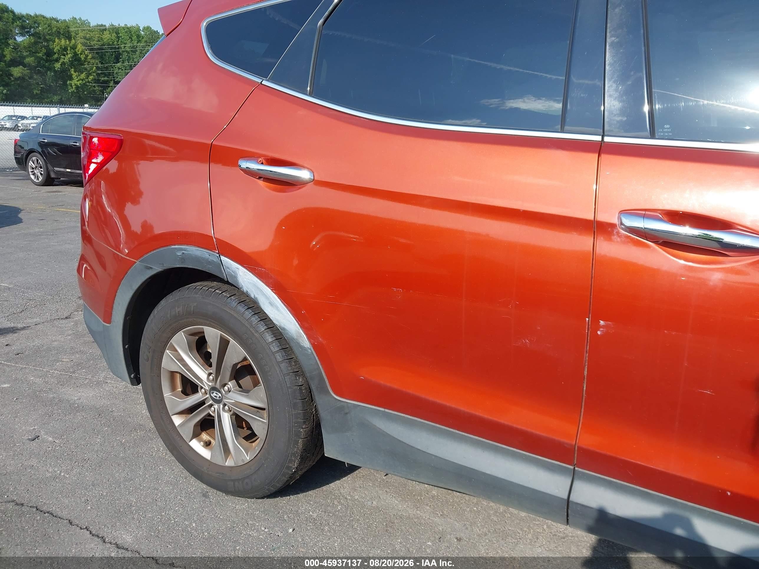 2015 Hyundai Santa Fe Sport 2.4l Orange vin: 5XYZT3LB8FG280900