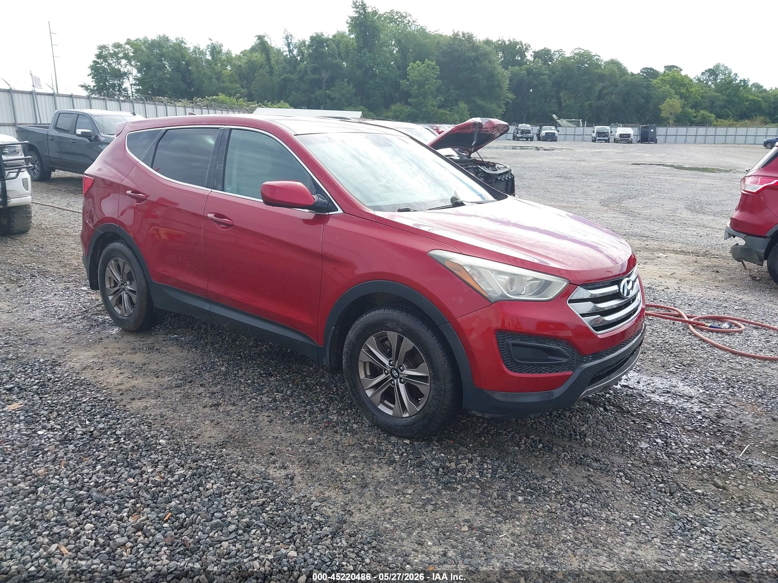 2015 Hyundai Santa Fe Sport 2.4l Maroon vin: 5XYZT3LB8FG284459