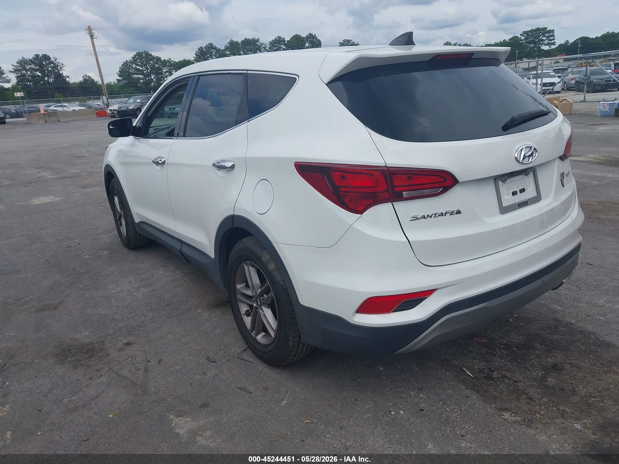 2017 Hyundai Santa Fe Sport 2.4l White vin: 5XYZT3LB8HG434282