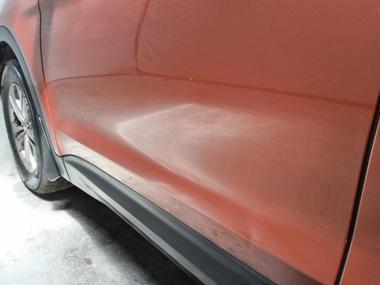2013 Hyundai Santa Fe Sport 2.4l Orange vin: 5XYZT3LB9DG042549 Damage: Left Front Door, Multiple Dents/Paint Damage, 3