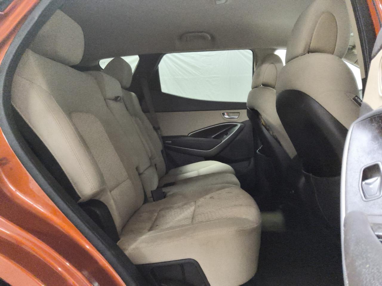 2013 Hyundai Santa Fe Sport 2.4l Orange vin: 5XYZT3LB9DG042549 Damage: Right Rear Seat Cushion, Stained, Permanent