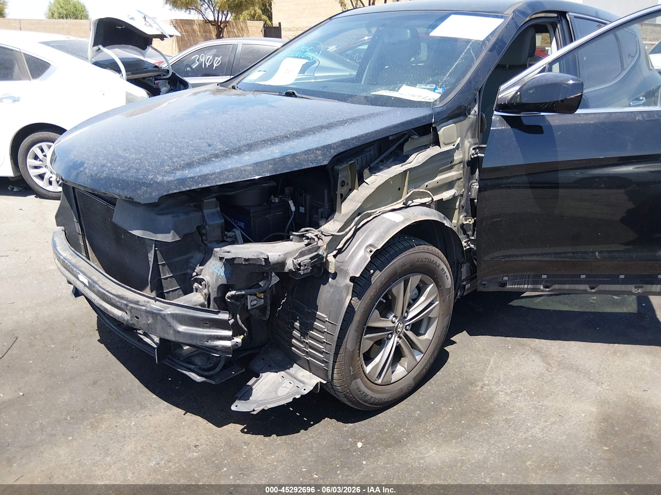 2014 Hyundai Santa Fe Sport 2.4l Black vin: 5XYZT3LB9EG209915