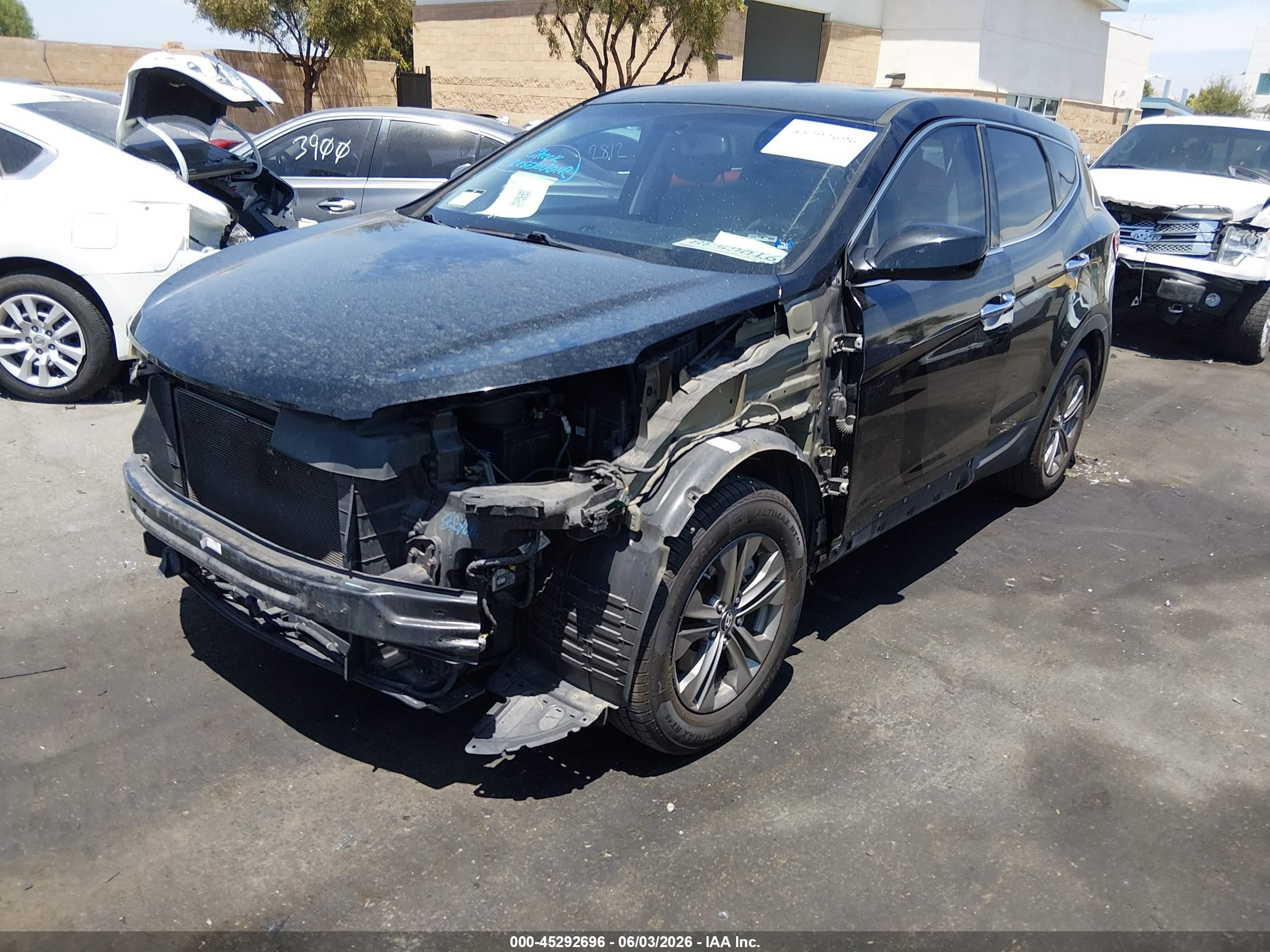 2014 Hyundai Santa Fe Sport 2.4l Black vin: 5XYZT3LB9EG209915