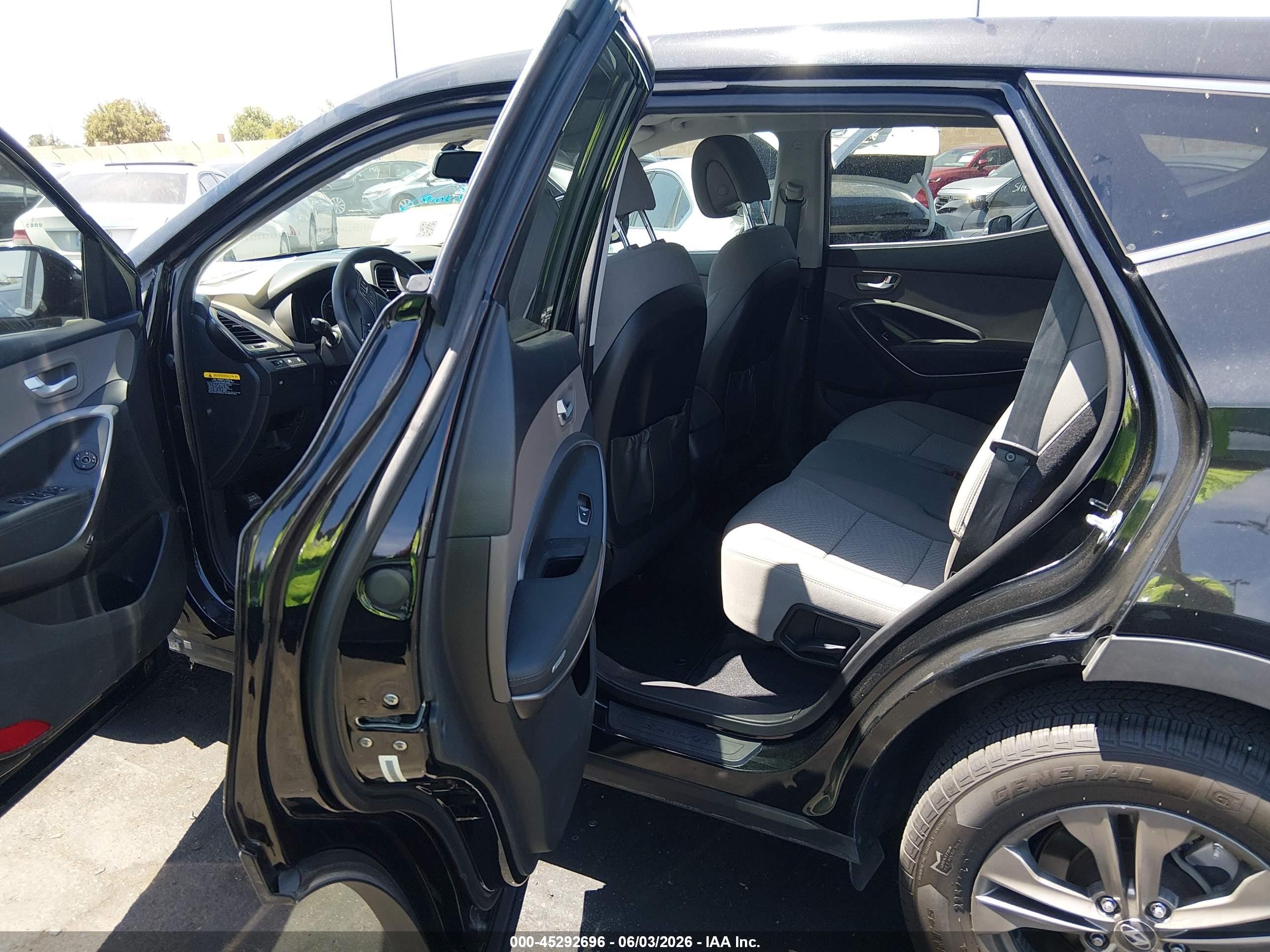 2014 Hyundai Santa Fe Sport 2.4l Black vin: 5XYZT3LB9EG209915