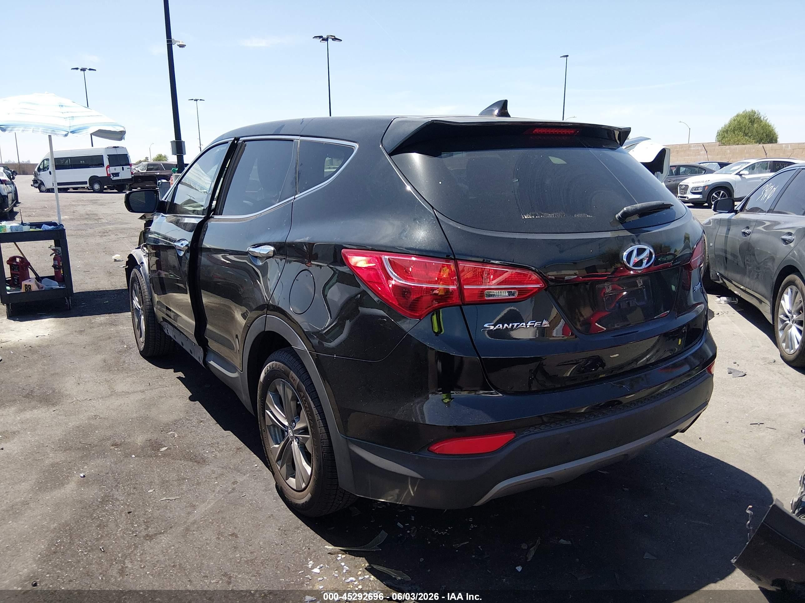 2014 Hyundai Santa Fe Sport 2.4l Black vin: 5XYZT3LB9EG209915