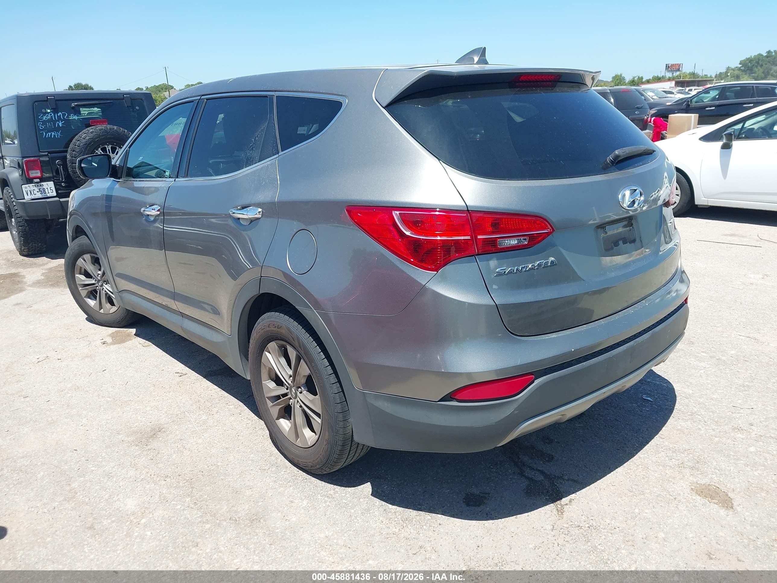 2015 Hyundai Santa Fe Sport 2.4l Gray vin: 5XYZT3LB9FG261823