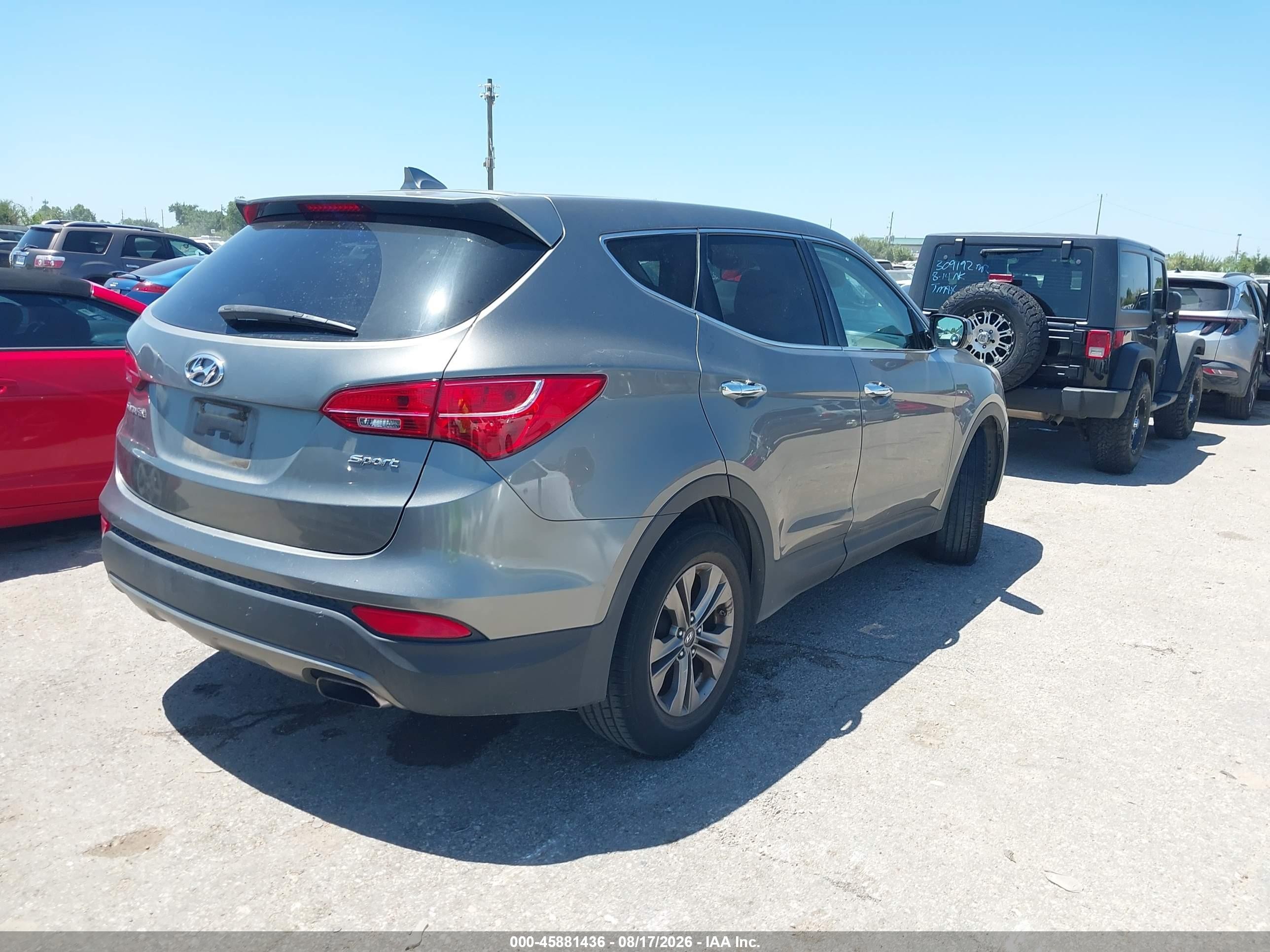 2015 Hyundai Santa Fe Sport 2.4l Gray vin: 5XYZT3LB9FG261823