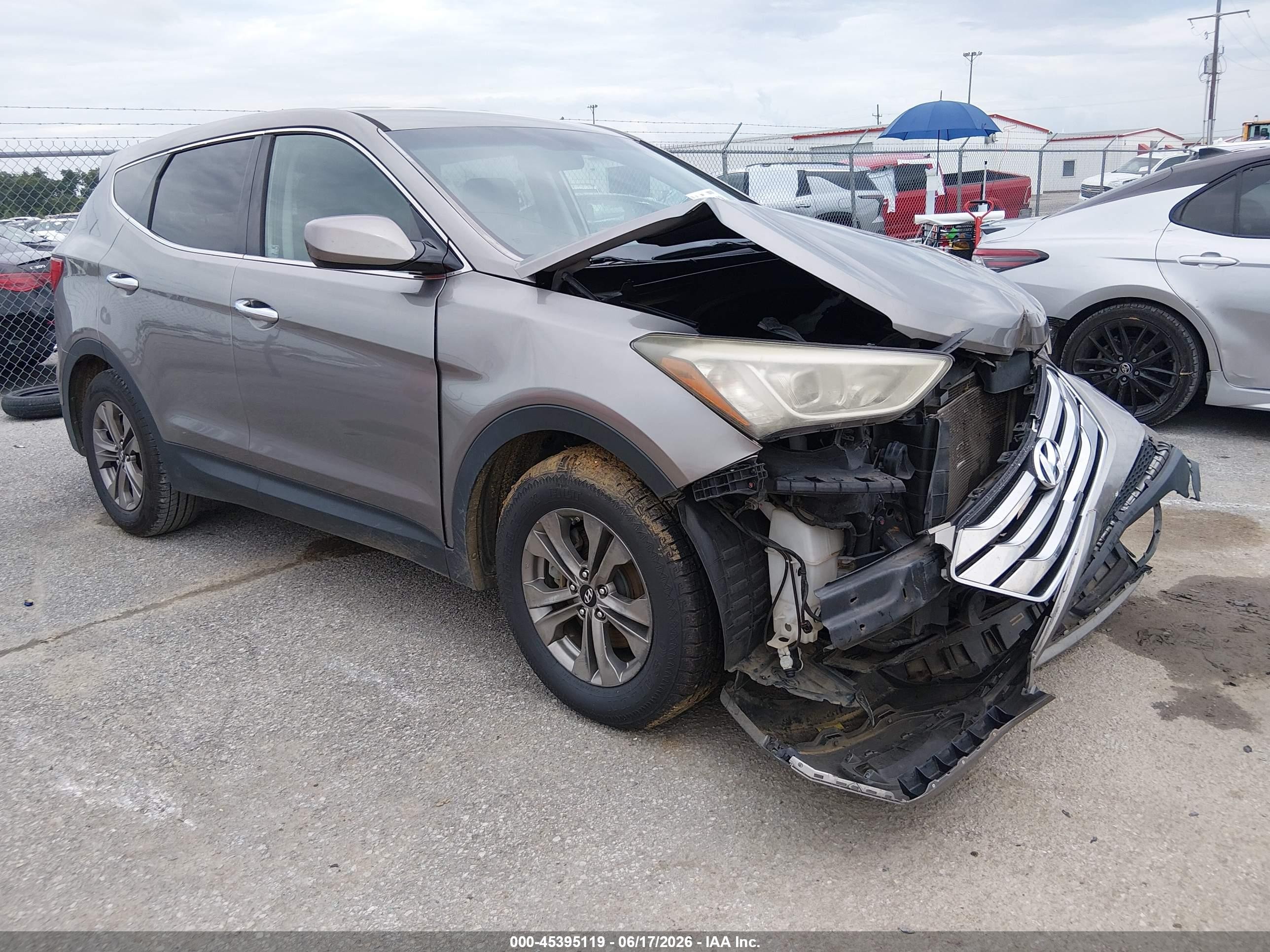 2015 Hyundai Santa Fe Sport 2.4l Gray vin: 5XYZT3LB9FG294708