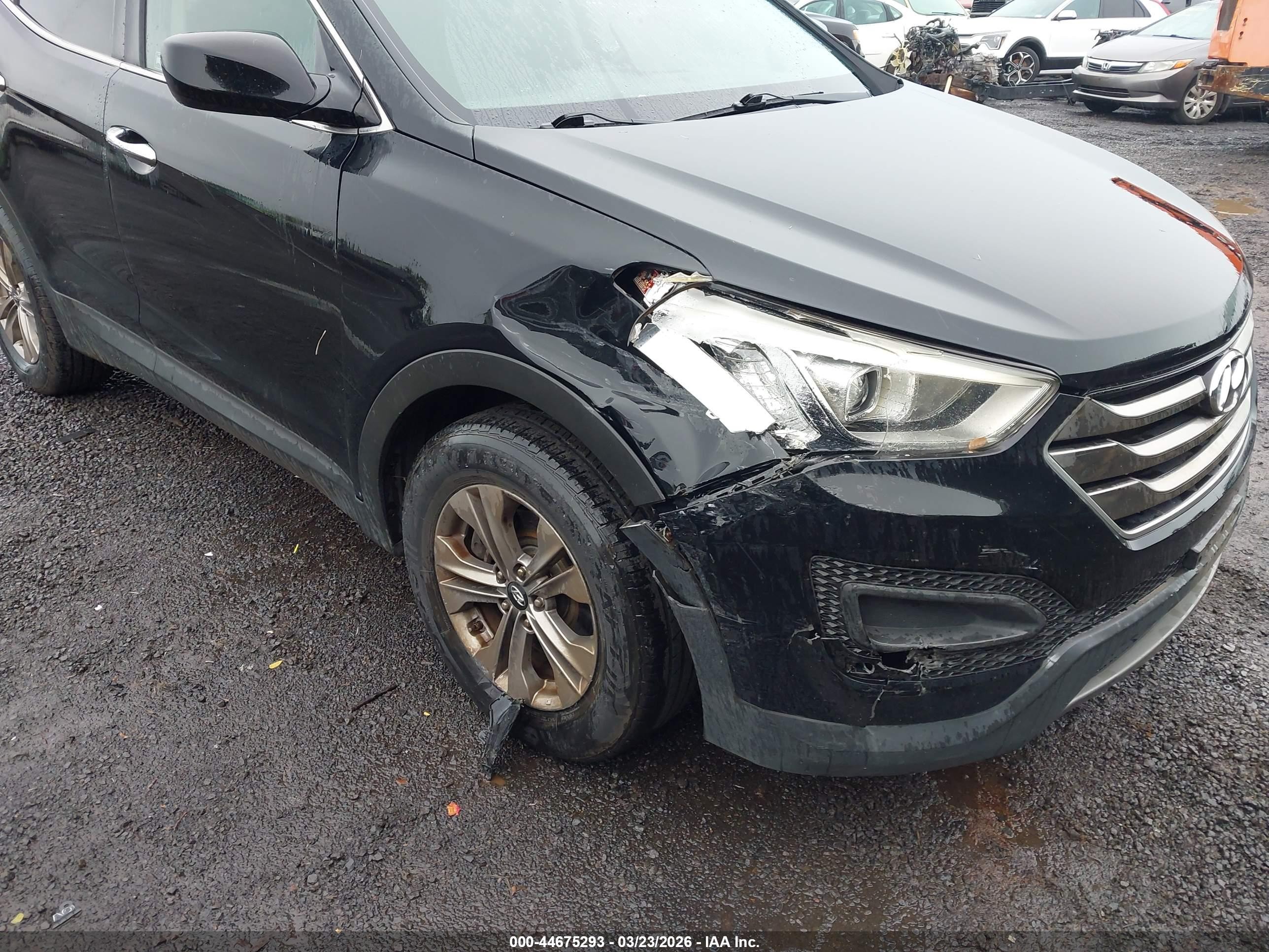 2016 Hyundai Santa Fe Sport 2.4l Black vin: 5XYZT3LB9GG334612