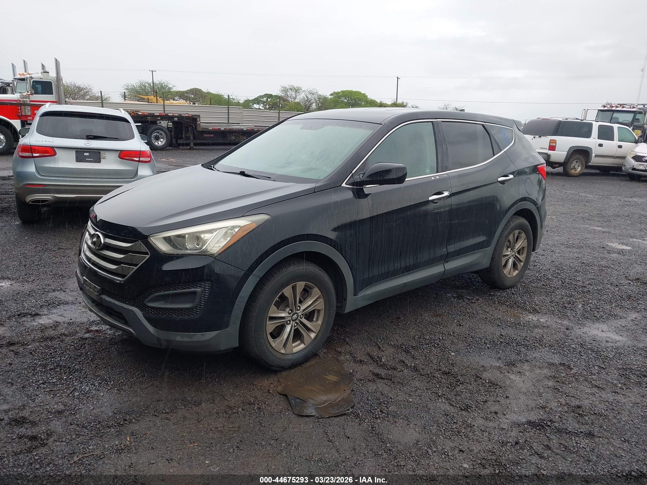 2016 Hyundai Santa Fe Sport 2.4l Black vin: 5XYZT3LB9GG334612