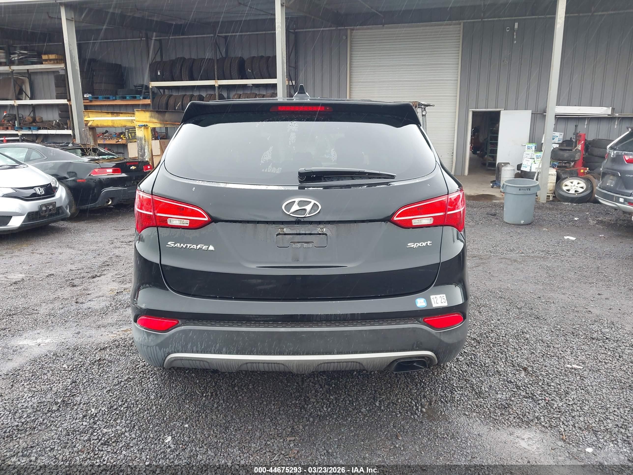 2016 Hyundai Santa Fe Sport 2.4l Black vin: 5XYZT3LB9GG334612